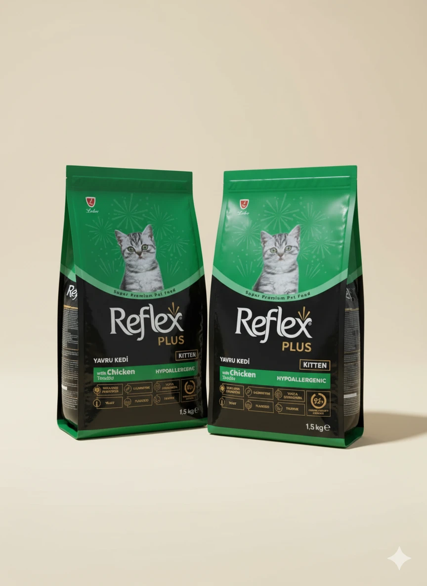 Reflex Plus Tavuklu Yavru Kedi Maması 2×1.5 kg (Toplam 3 kg)