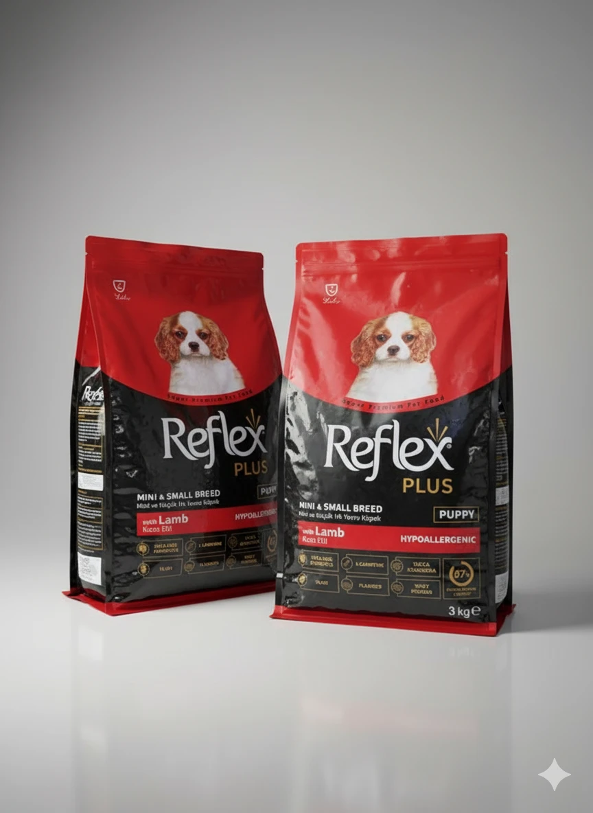 Reflex Plus 3 kg 2’li Kuzu Etli Küçük Irk Yavru Köpek Maması