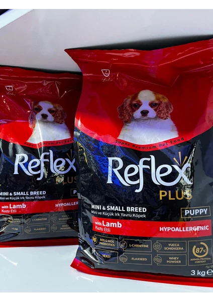Reflex Plus 3 kg 2’li Kuzu Etli Küçük Irk Yavru Köpek Maması