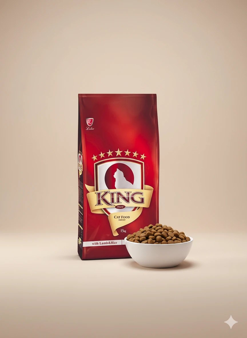 King Plus Cat Kuzu Etli Yetişkin Kedi Maması 15 kg