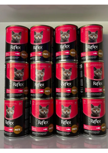Reflex Plus 12 Li Yavru Kedi Somonlu Konserve Mama