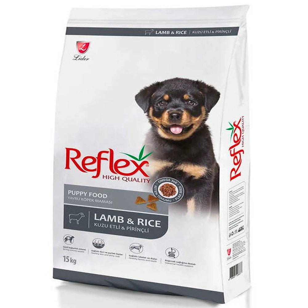 Reflex Kuzulu & Pirinçli Yavru Köpek Maması 15 KG
