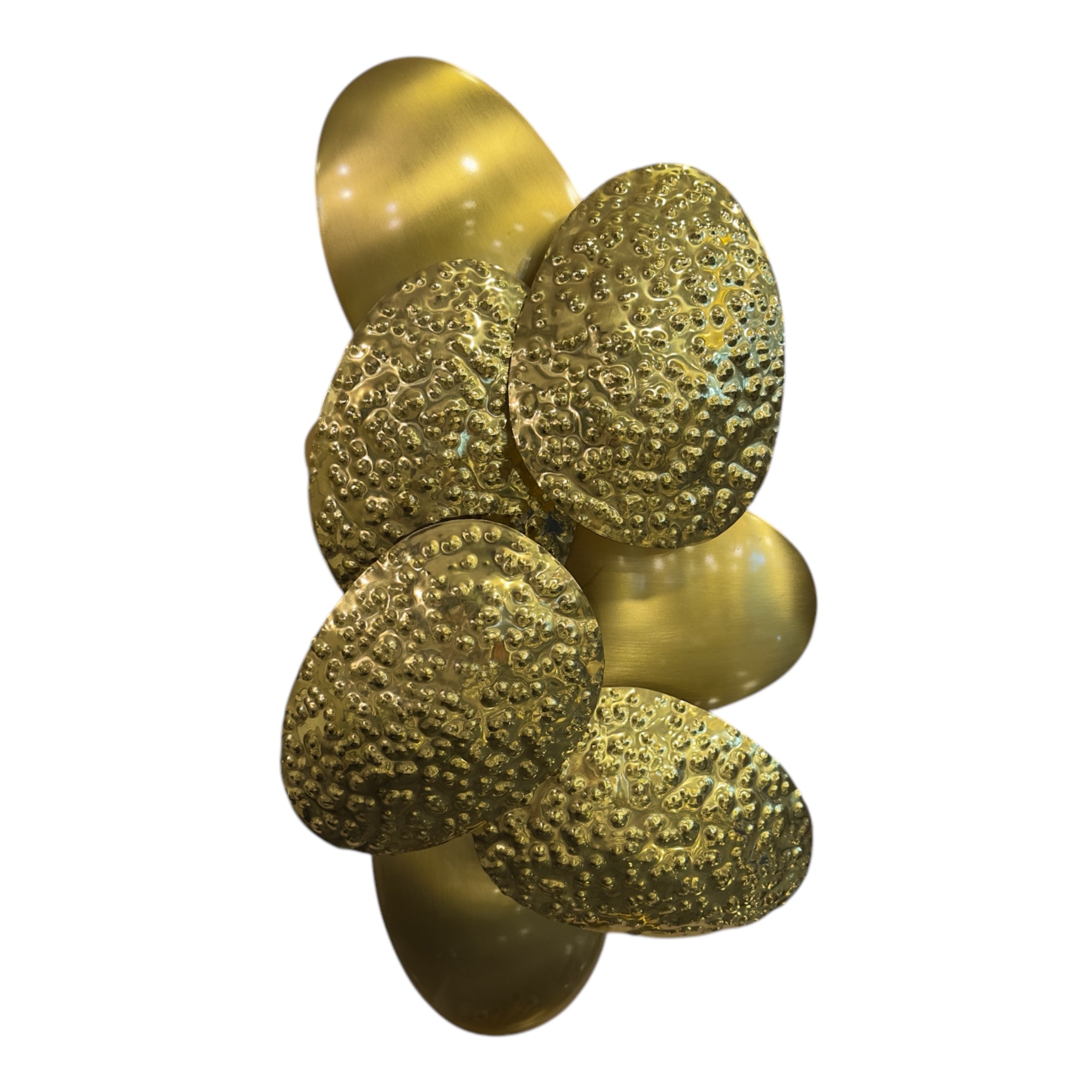 Gold Metal Geometrik Desenli Aplik