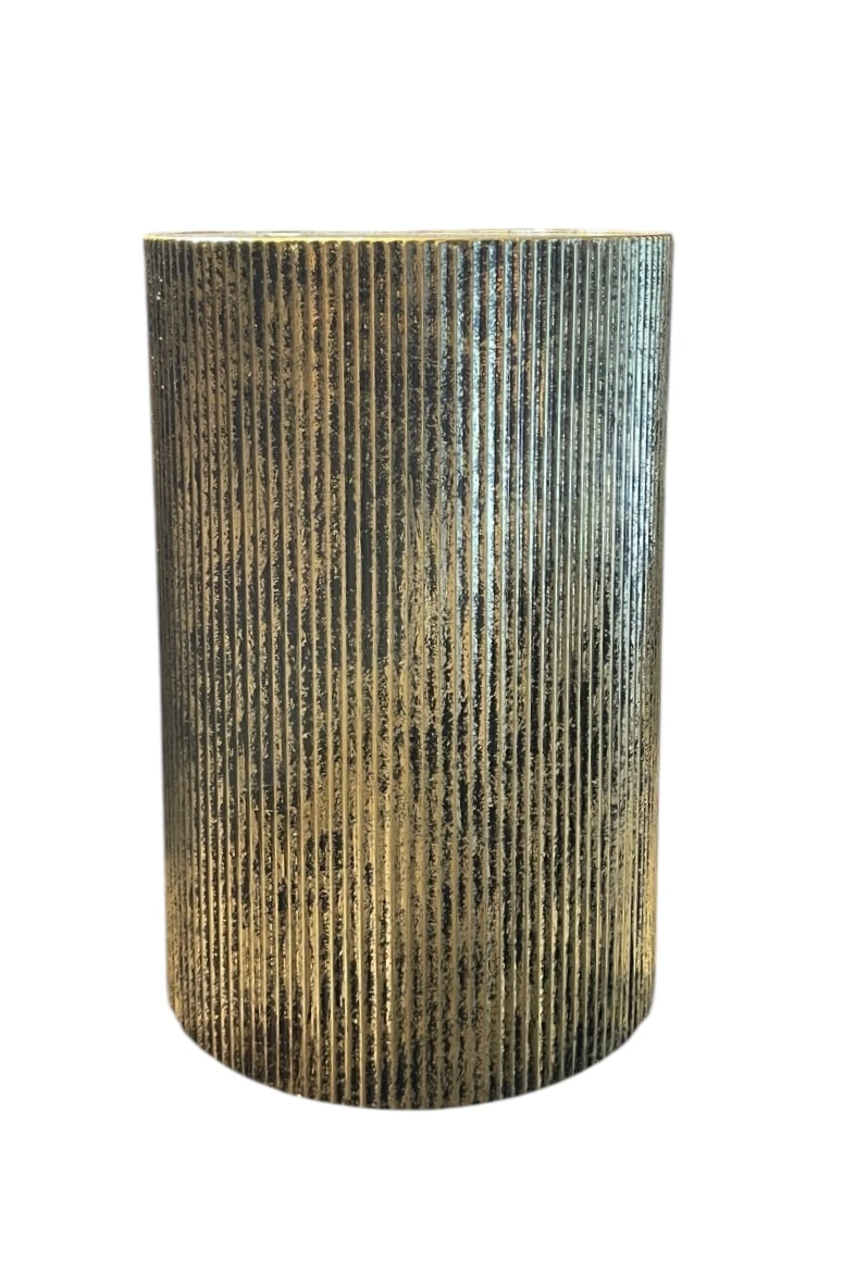 Gold Metal İkili Aynalı Yan Sehpa 