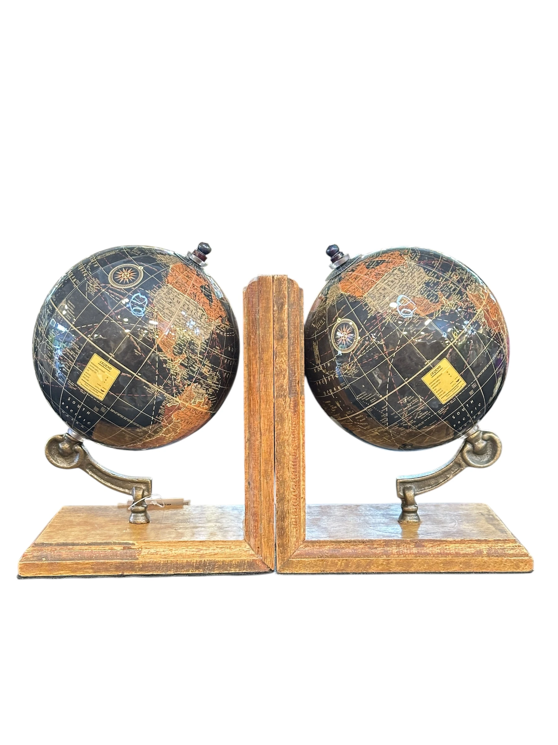 Ahşap Dünya Küre Kitap Tutucu