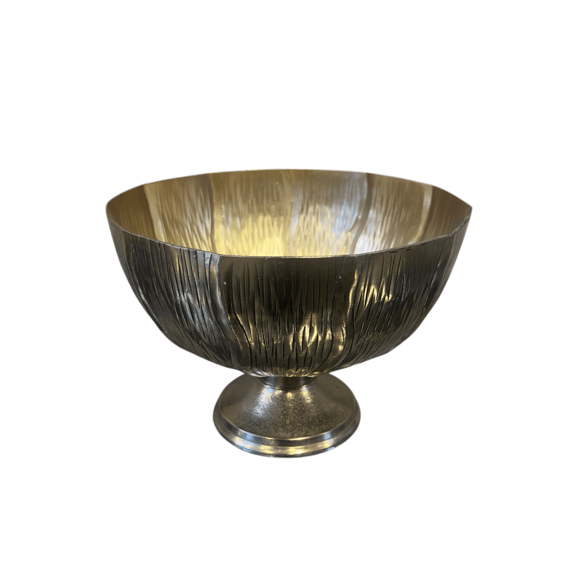 Antik Gold Ayaklı Metal Vazo 