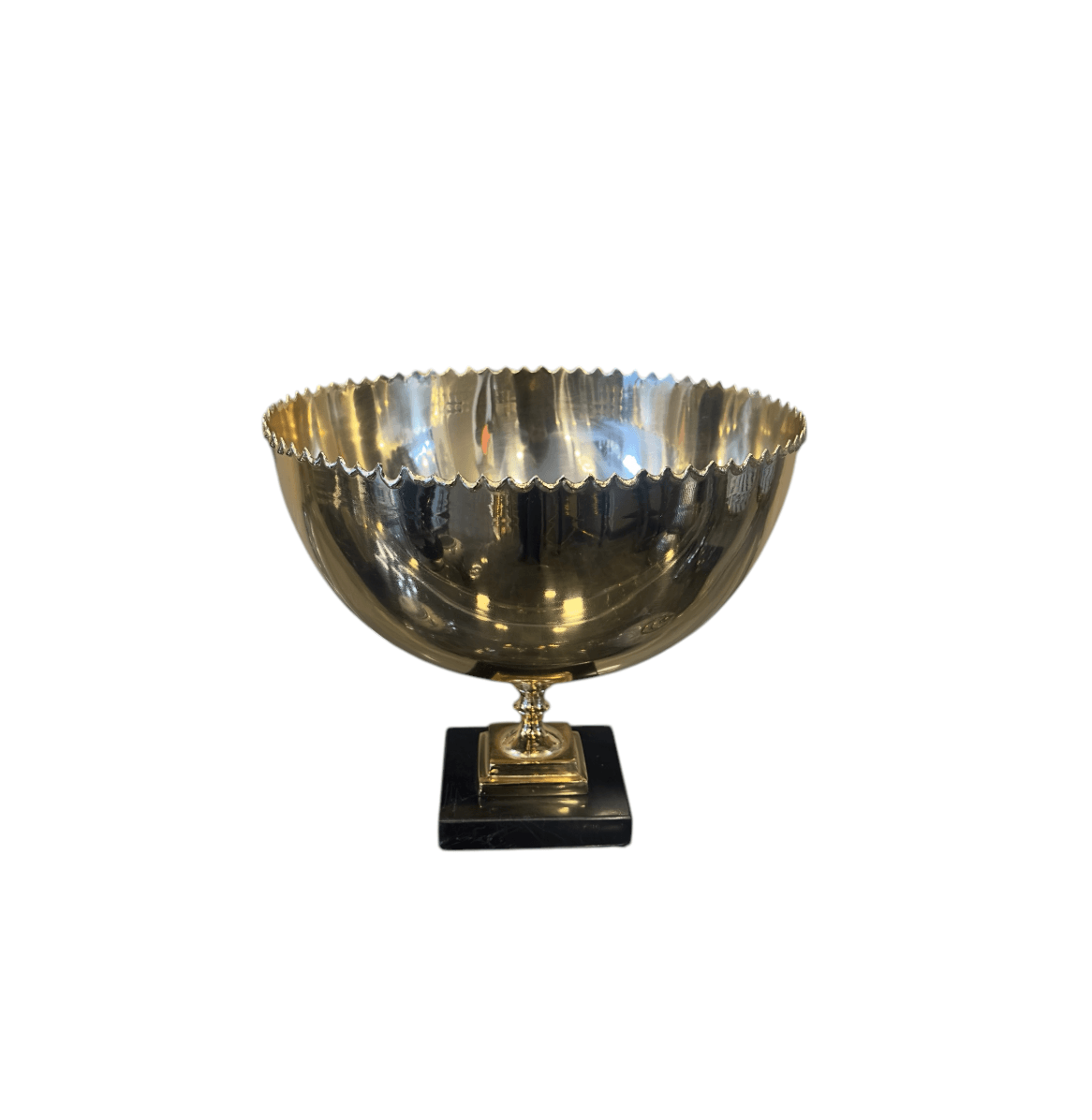 Gold Metal Mermer Ayaklı Vazo