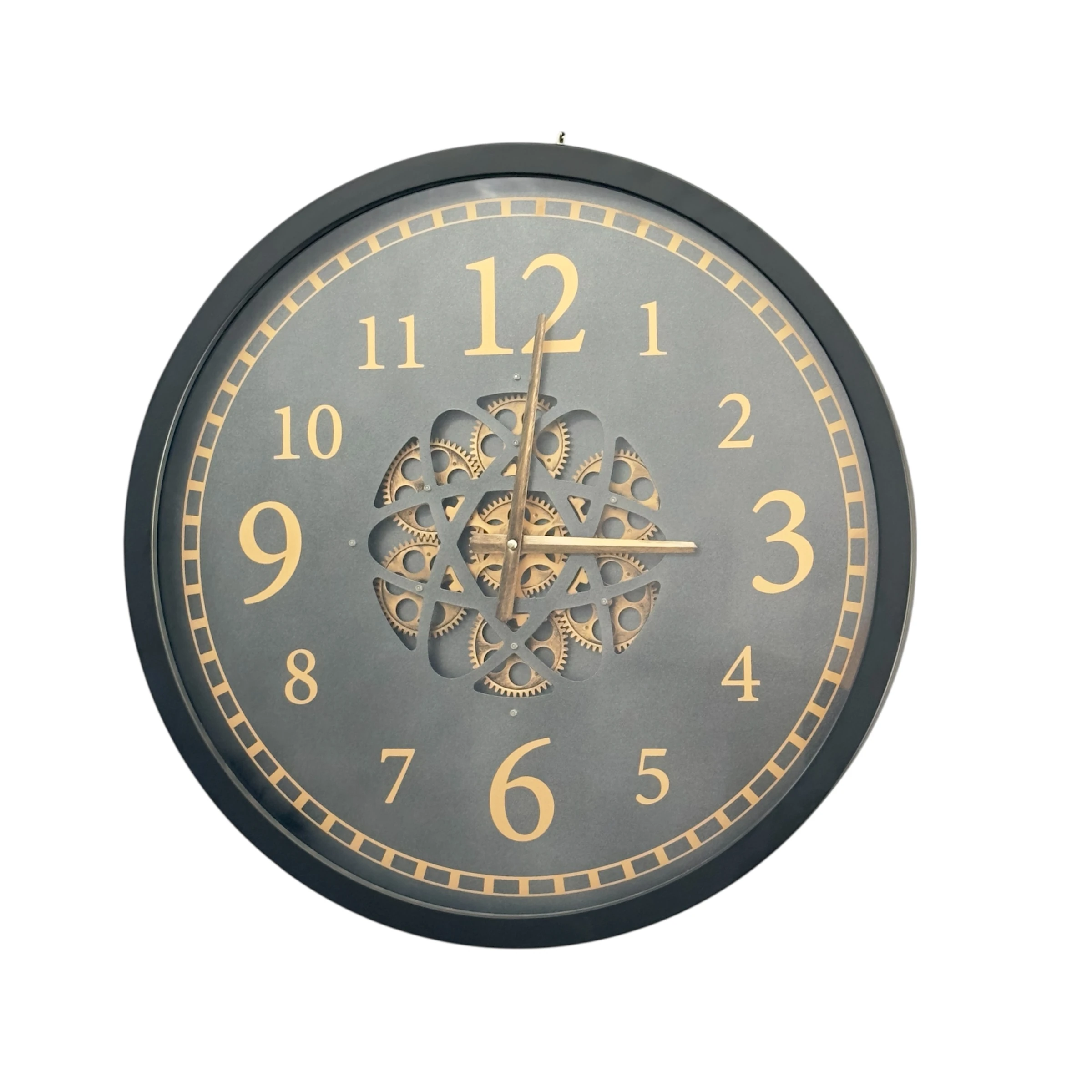 Siyah Çarklı Duvar Saati 