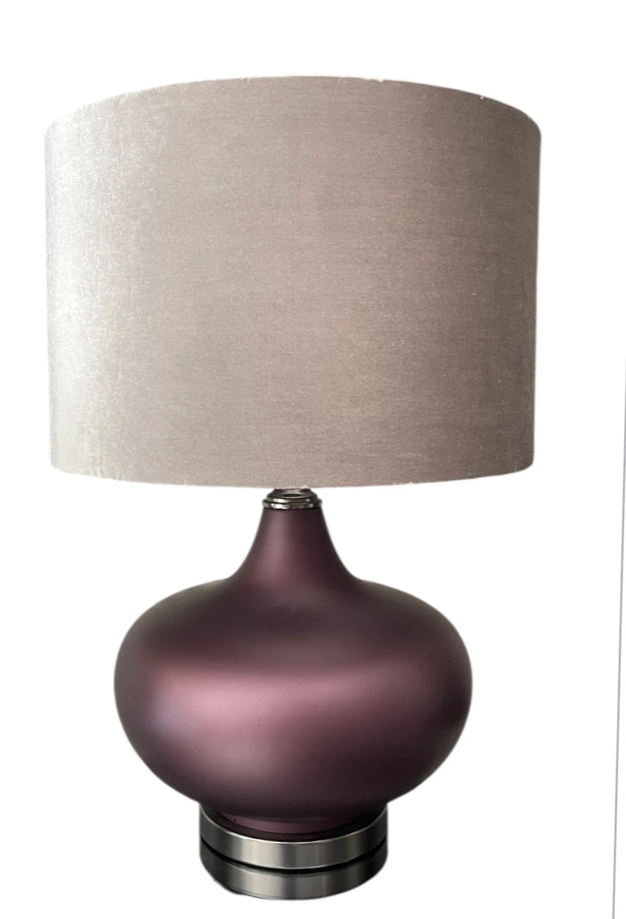 Gri Şapkalı Bordo Abajur