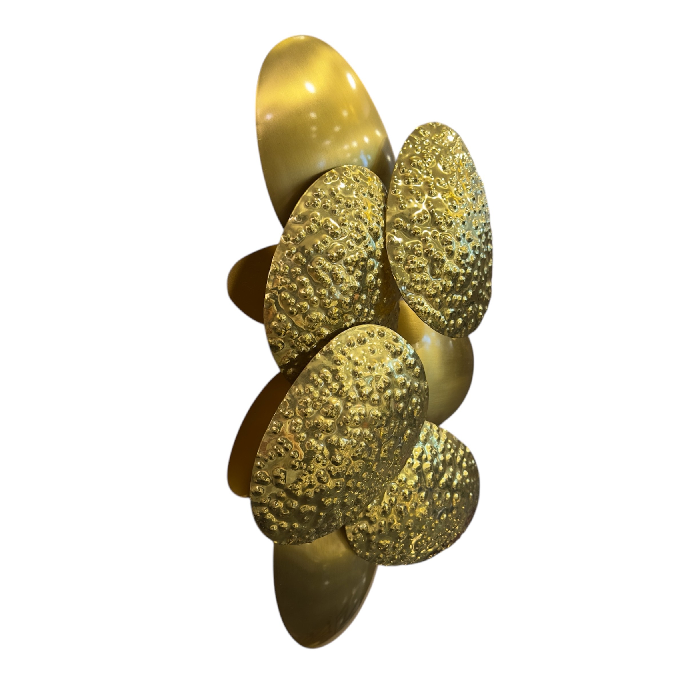 Gold Metal Geometrik Desenli Aplik