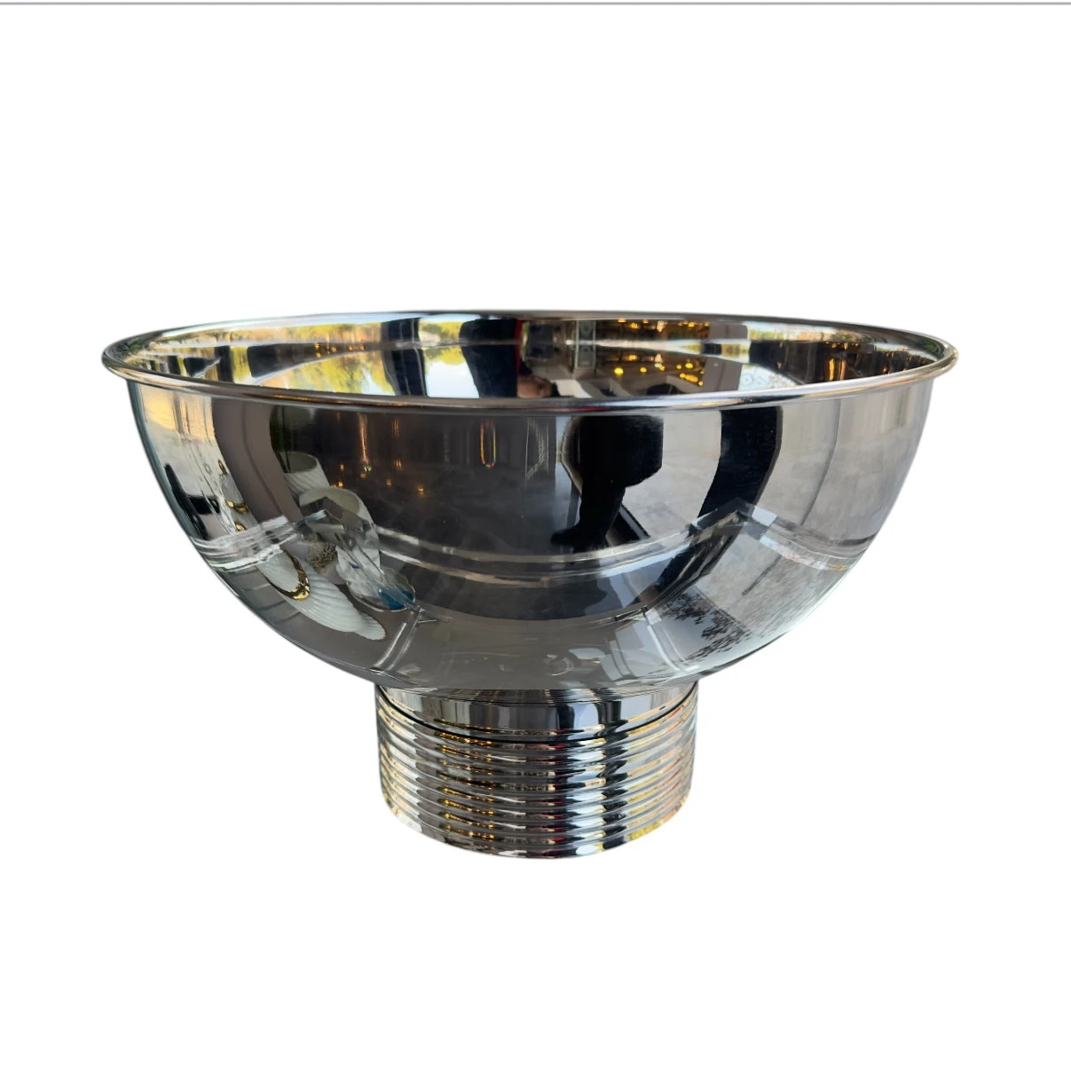 Gümüş Renk Metal Kaplama Vazo Büyük Boy