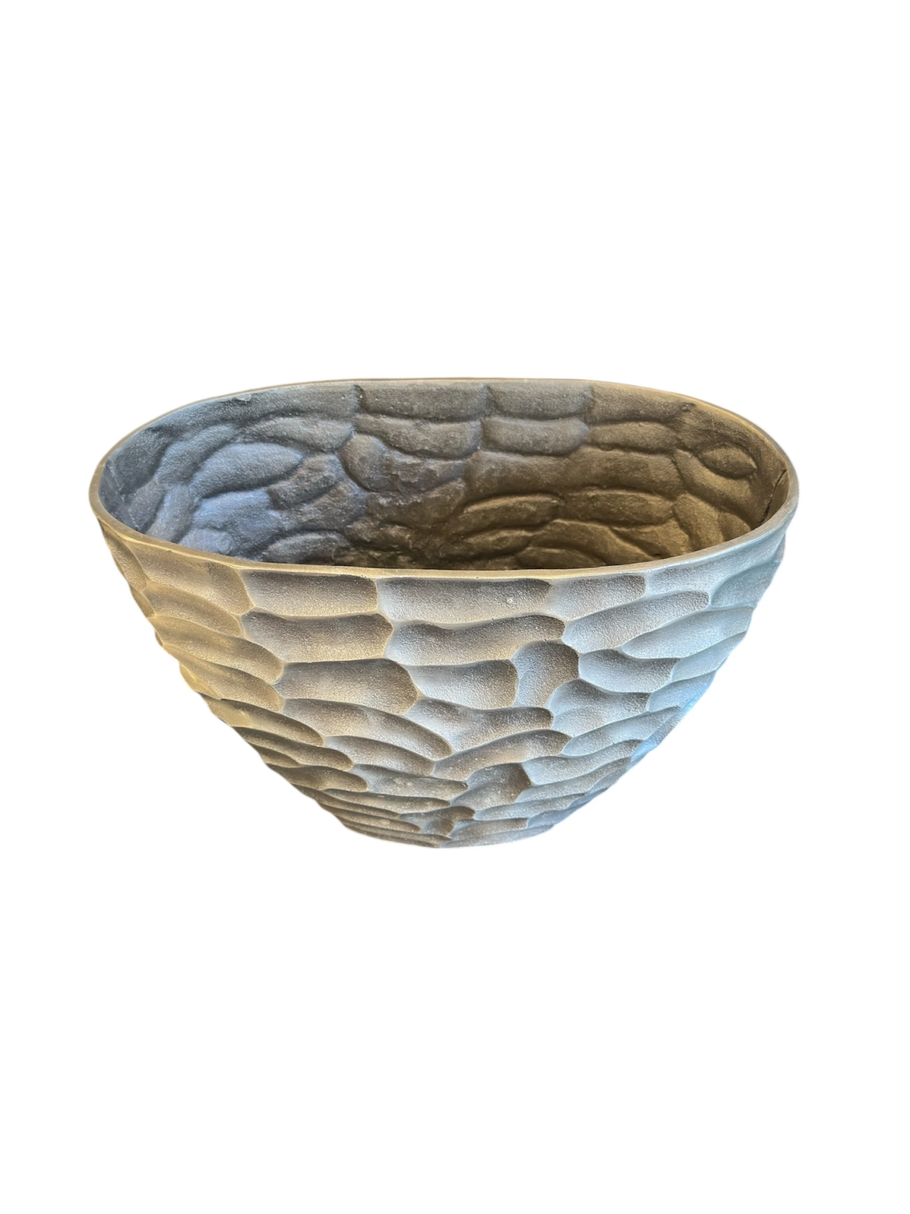 Antrasit Döküm Yatay Vazo 