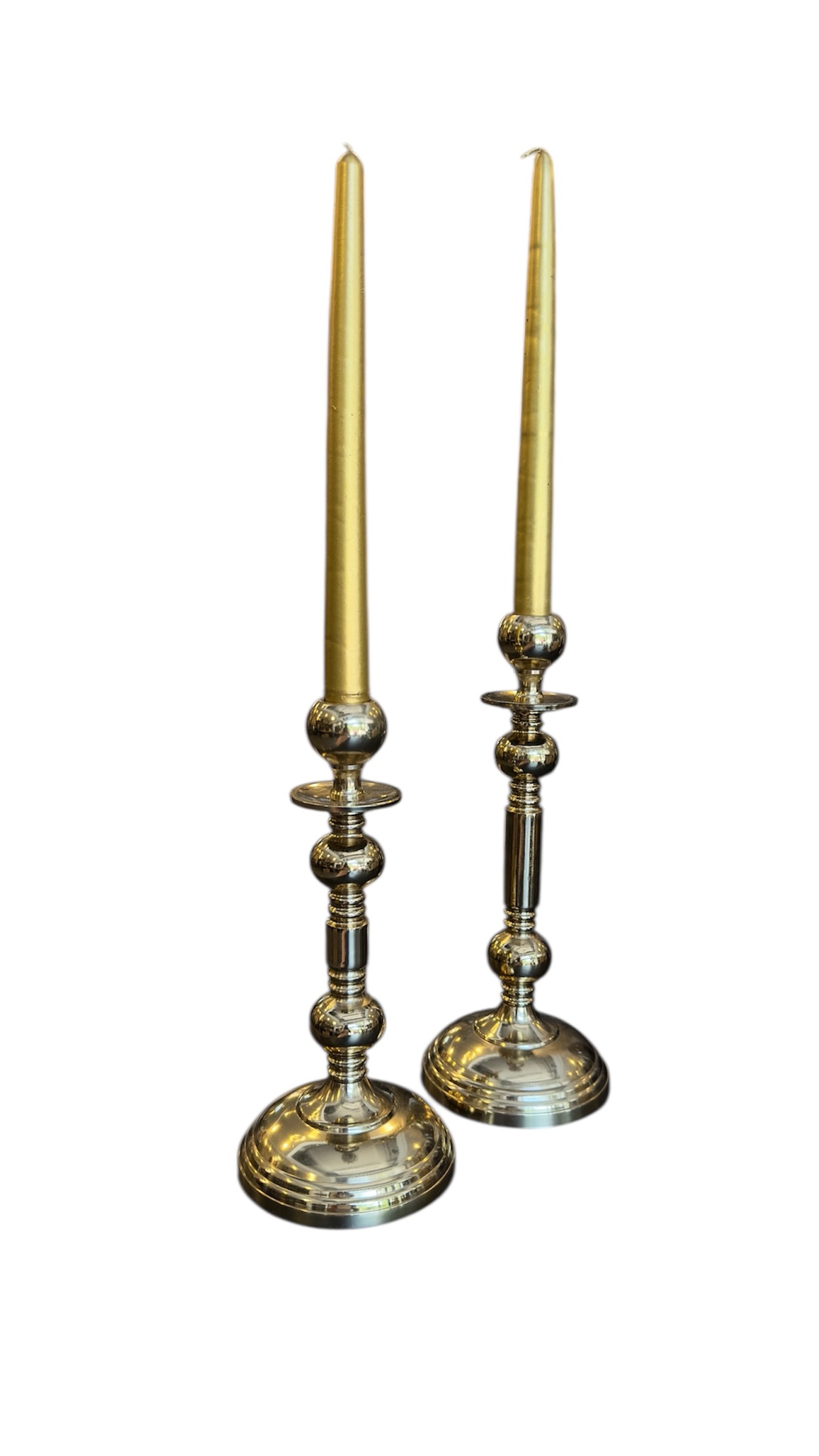 Gold Metal Kaplama Burgu Desenli 2'li Mumluk