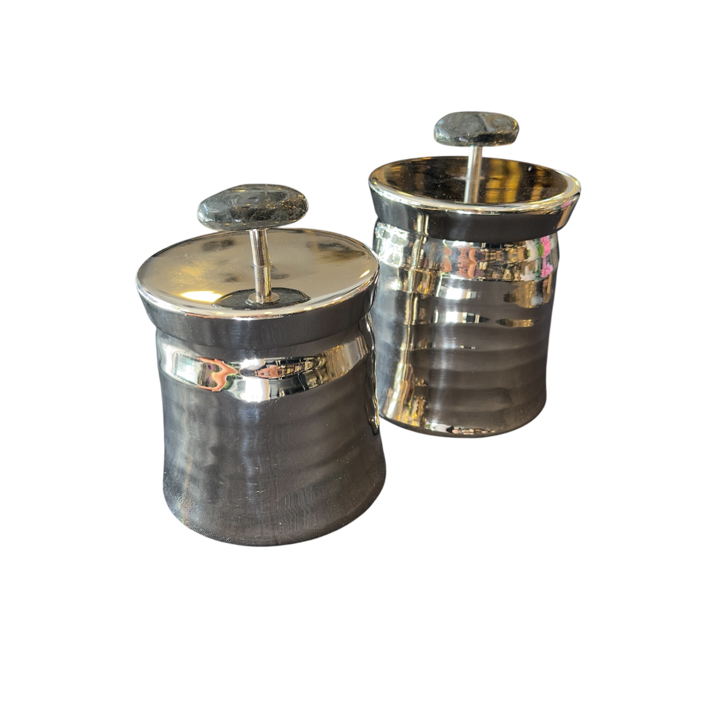 Gümüş Renk Metal Taş Kapak Detaylı Kutu Küçük Boy 