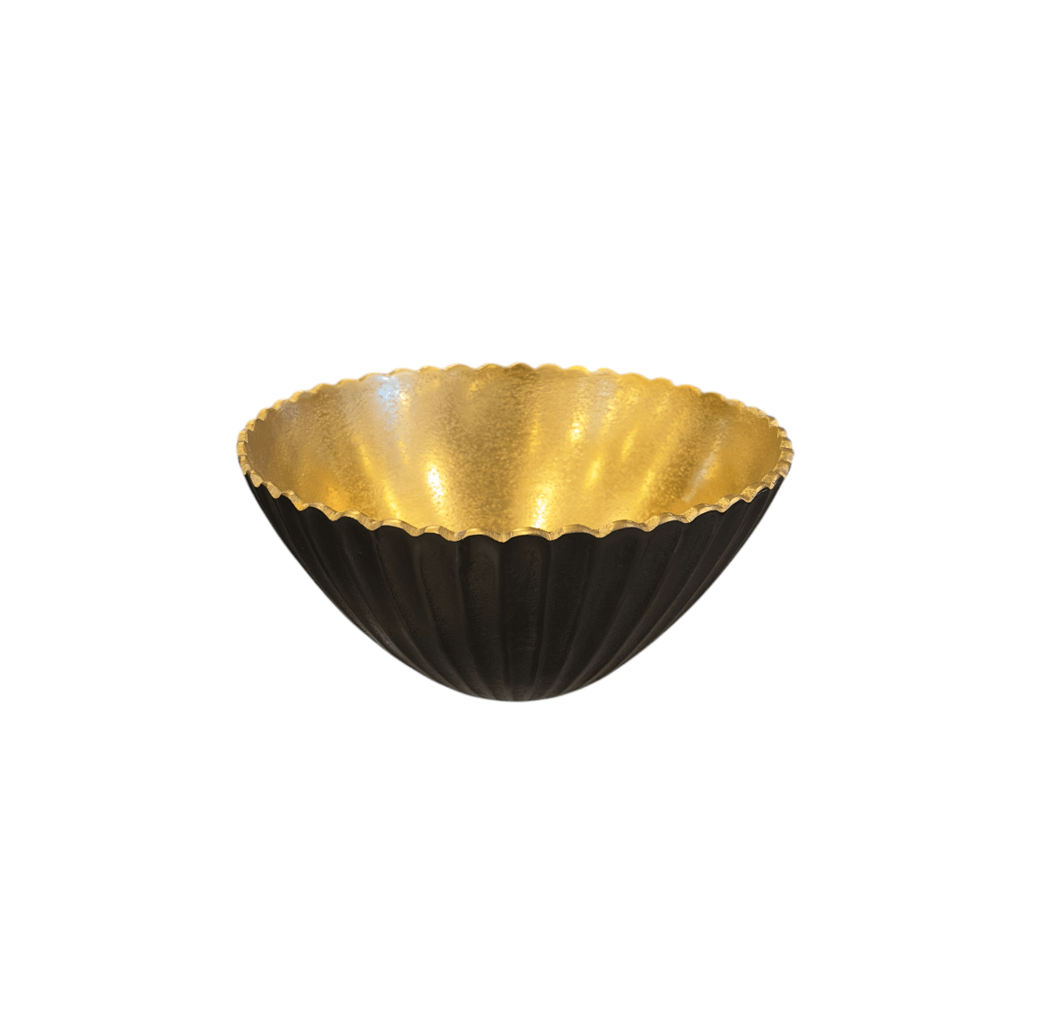 Siyah Gold Döküm Yuvarlak Tabak Büyük