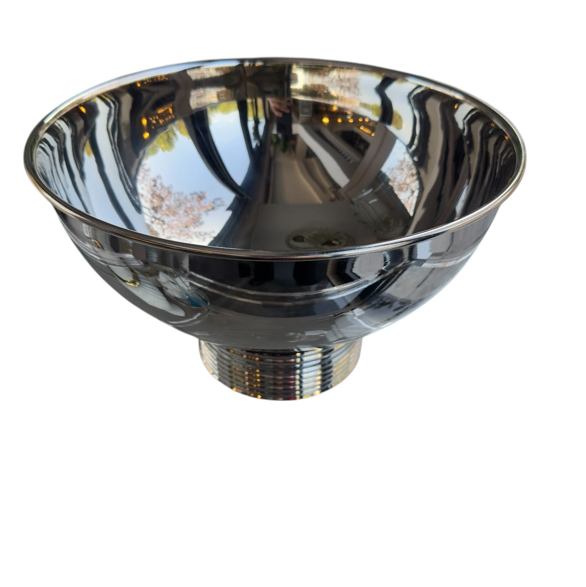 Gümüş Renk Metal Kaplama Vazo Büyük Boy