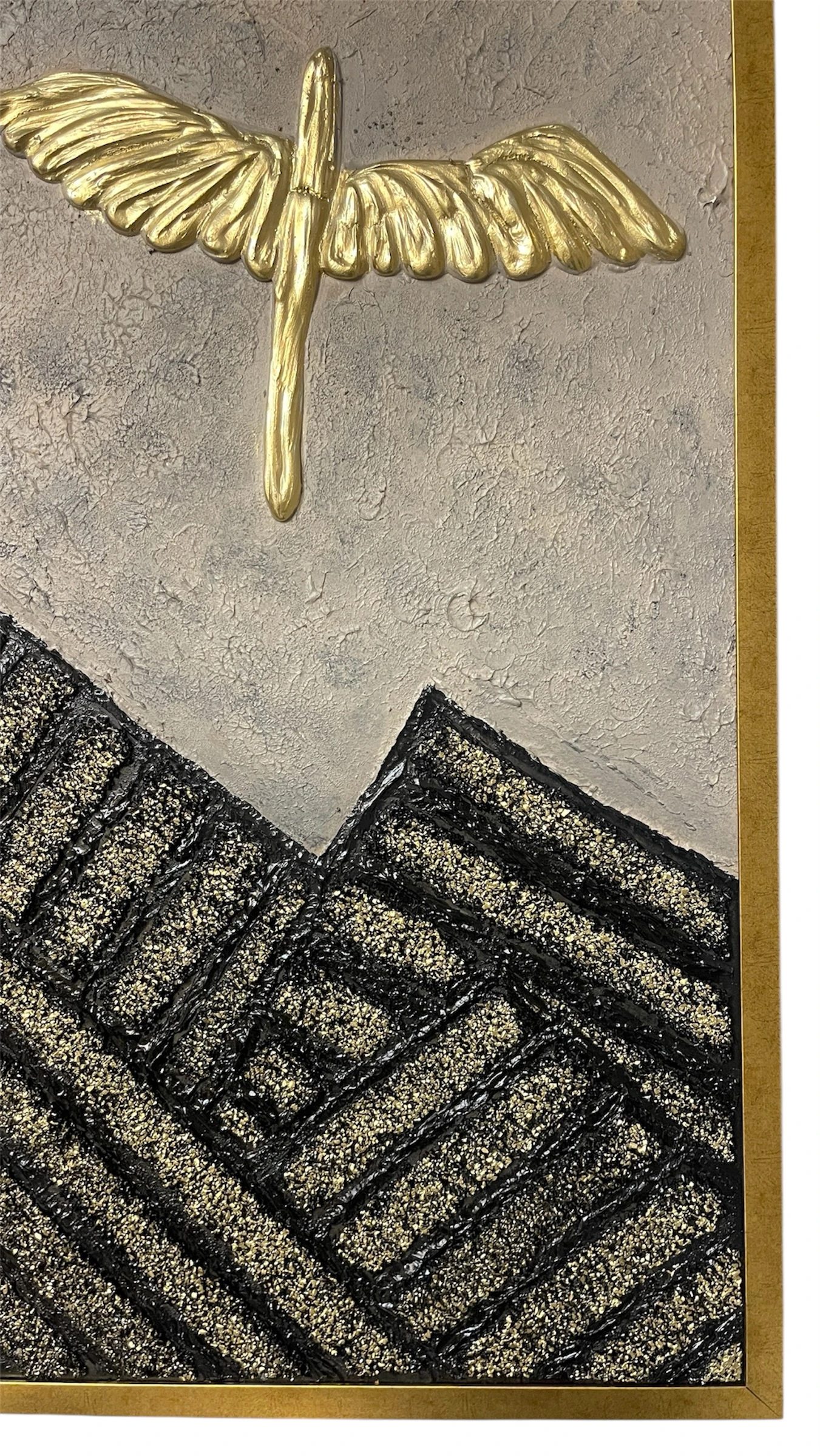 Siyah Gold Kuş Model Yağlı Boya Tablo 