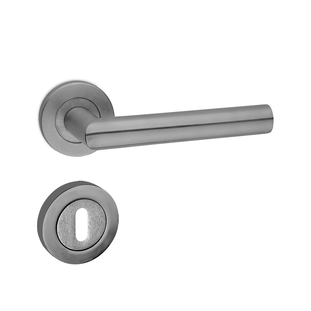 Çorlu Kapı Kolu Paslanmaz Saten Daire Rozetli Ss 304 Kalite ODA