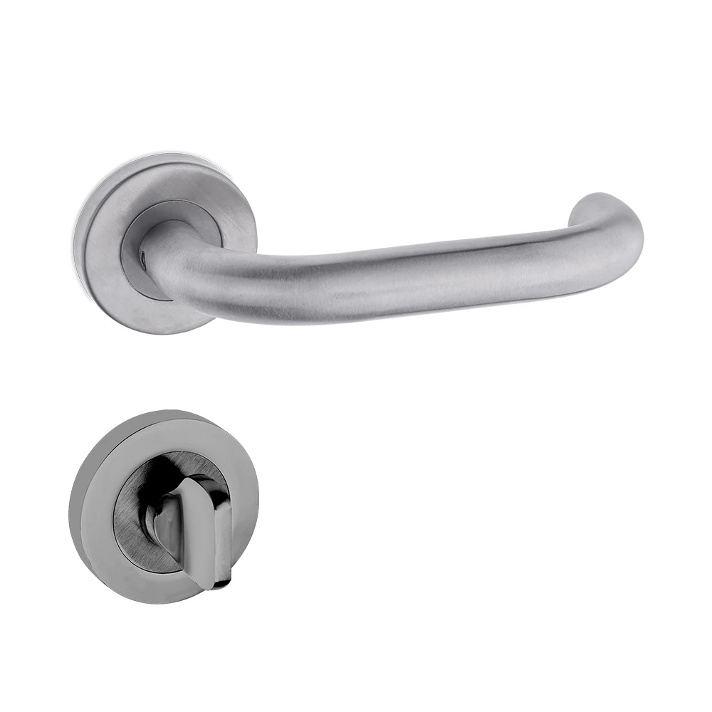 Kayseri Kapı Kolu Paslanmaz Saten Daire Rozetli Ss 304 Kalite WC