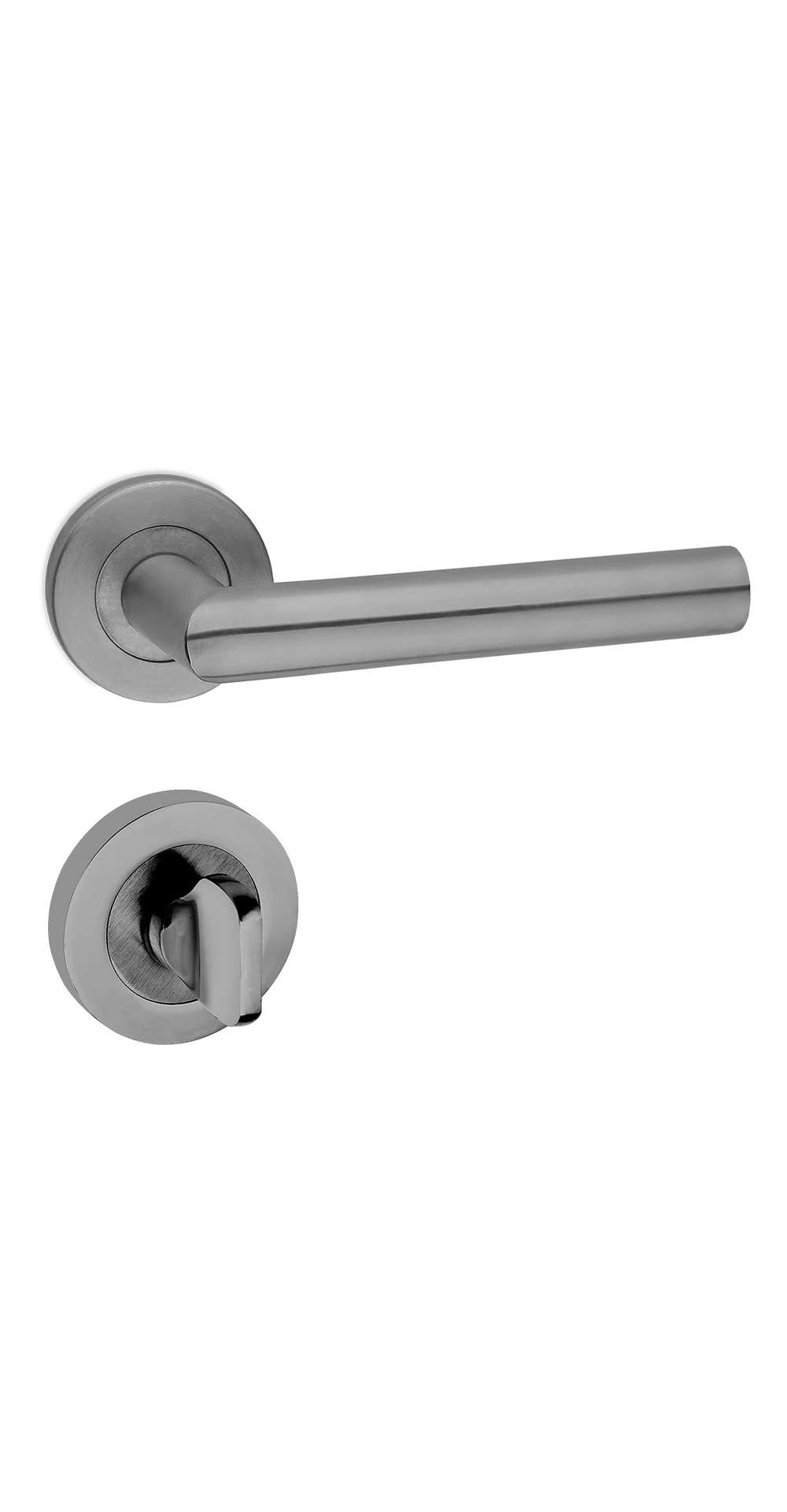 Çorlu Kapı Kolu Paslanmaz Saten Daire Rozetli Ss 304 Kalite WC