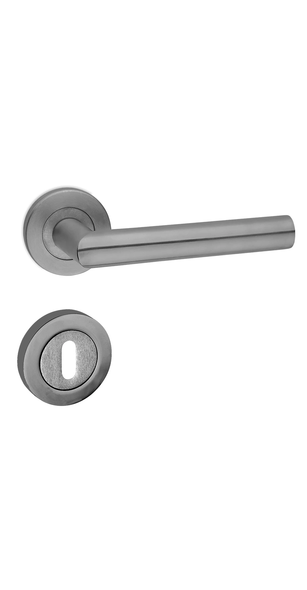 Çorlu Kapı Kolu Paslanmaz Saten Daire Rozetli Ss 304 Kalite ODA