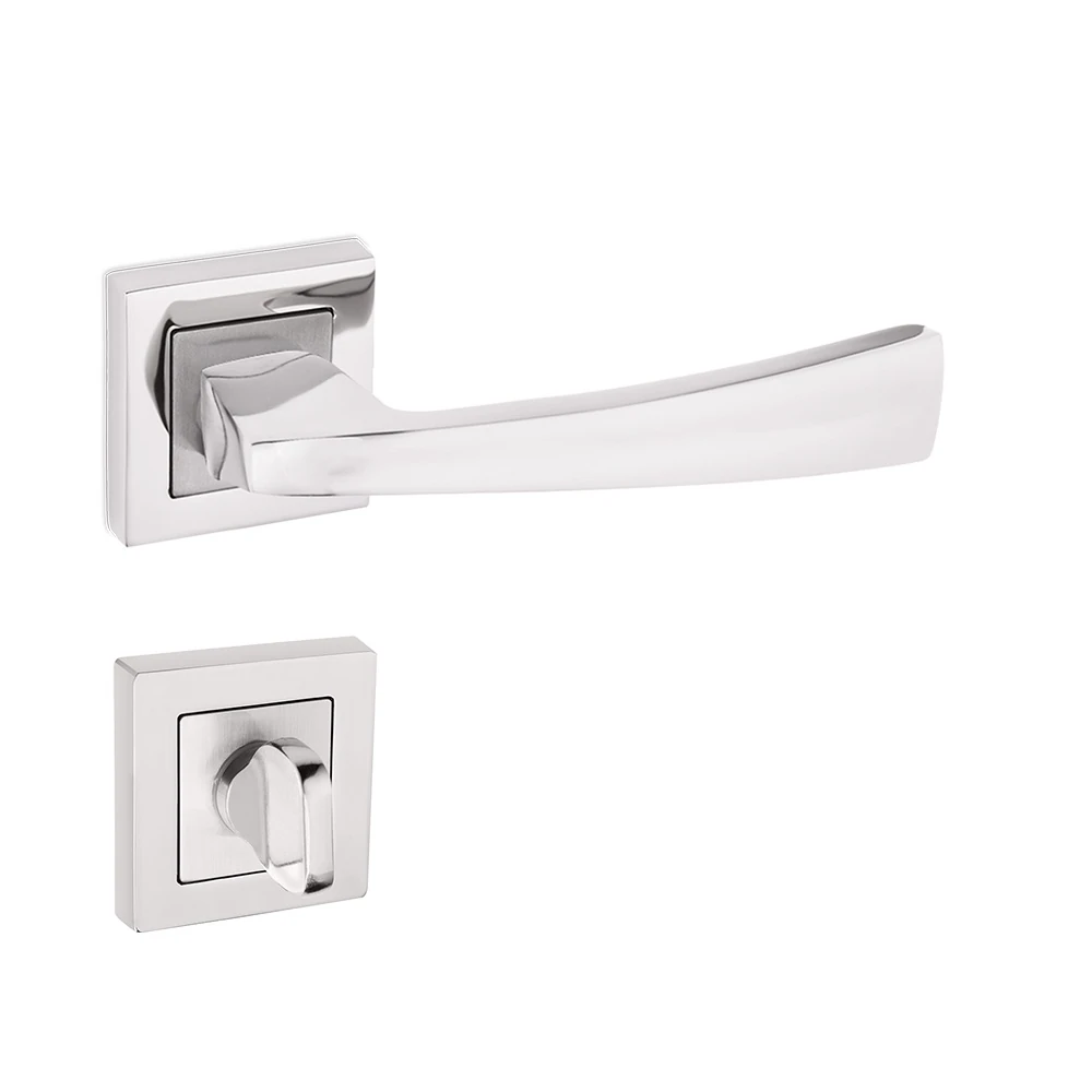 Konak Kapı Kolu Nikel İnox Kare Rozetli WC