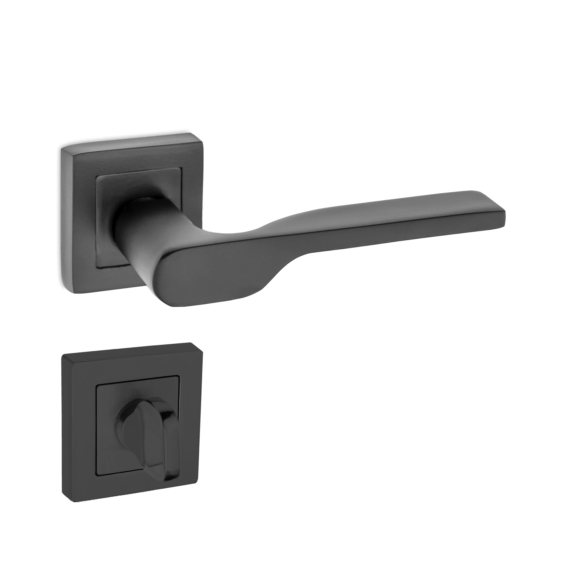 Max Firuze Kapı Kolu Matsiyah Kare Rozetli WC