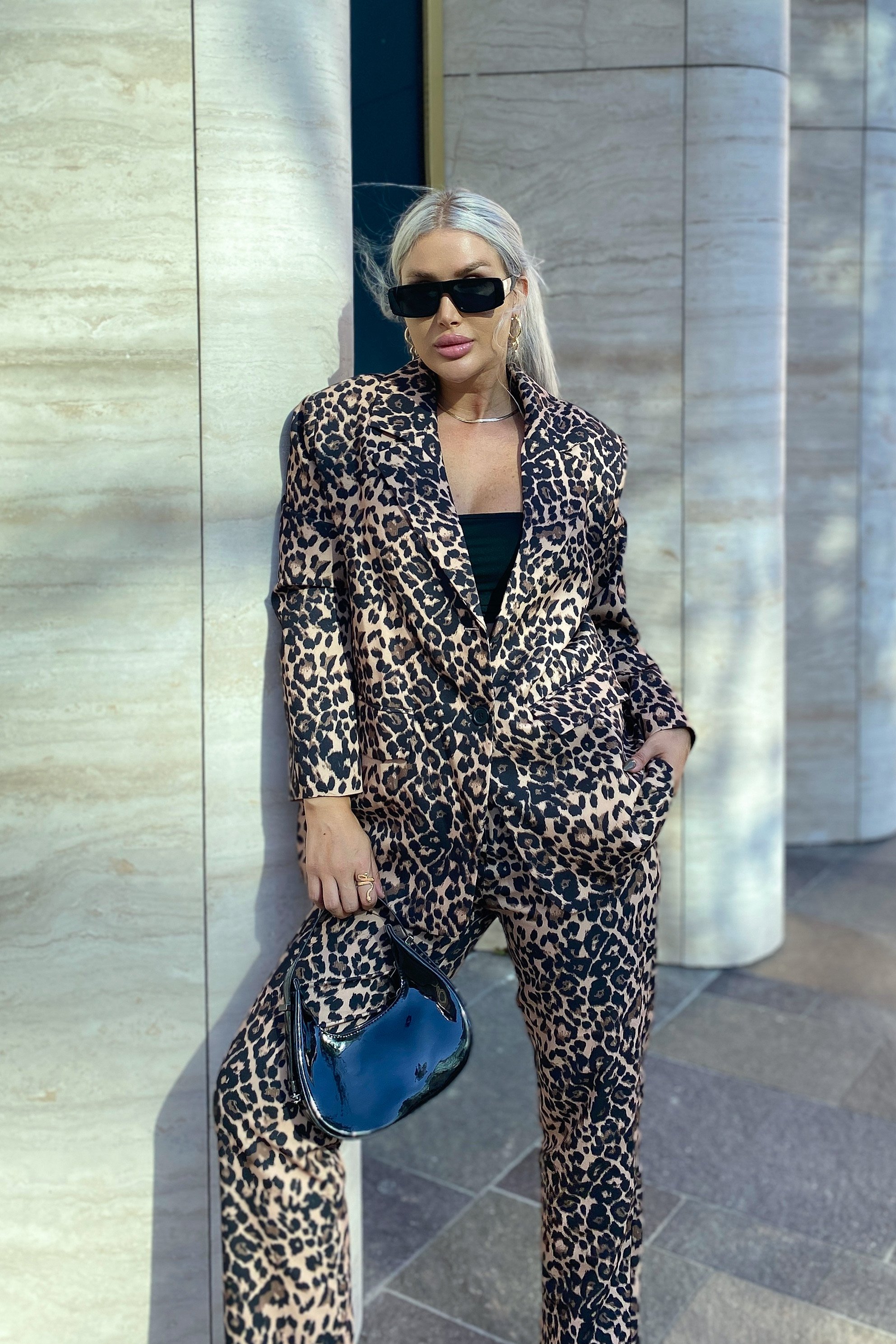 Leopar Blazer Ceker