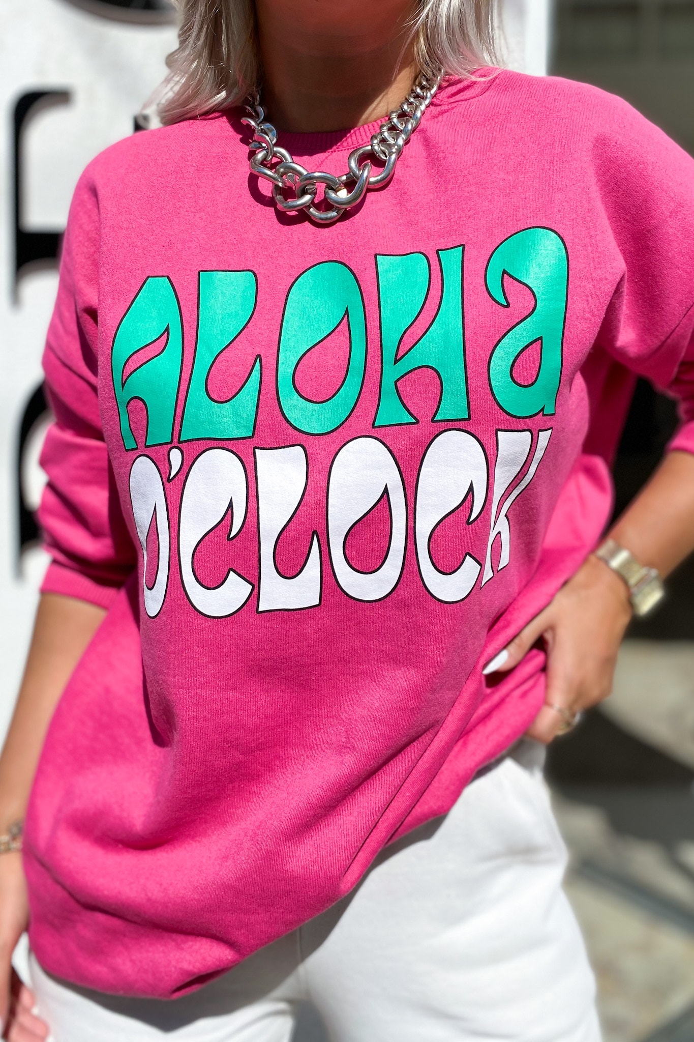 Aloha Bakılı Sweatshirt
