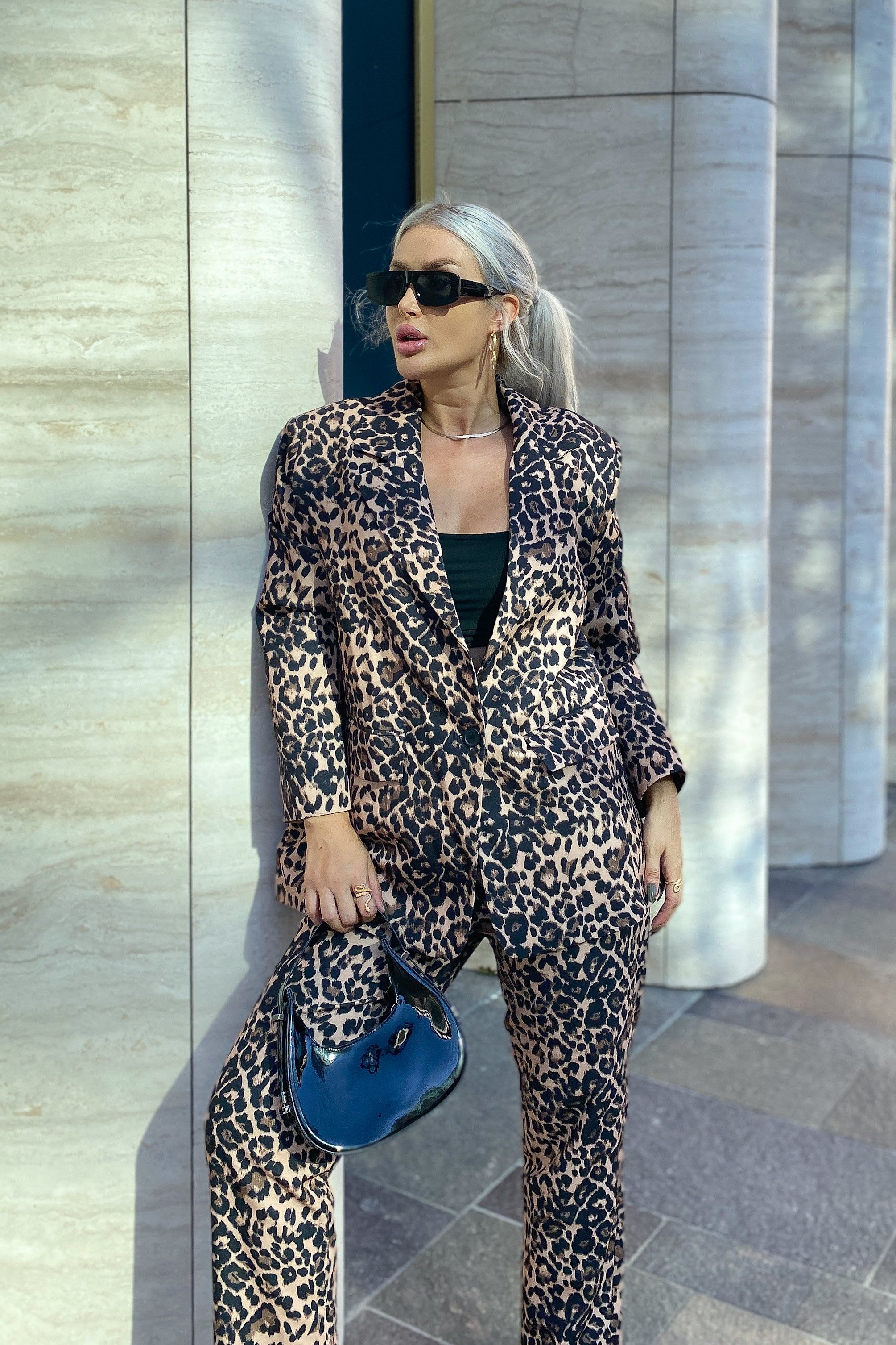 Leopar Blazer Ceker