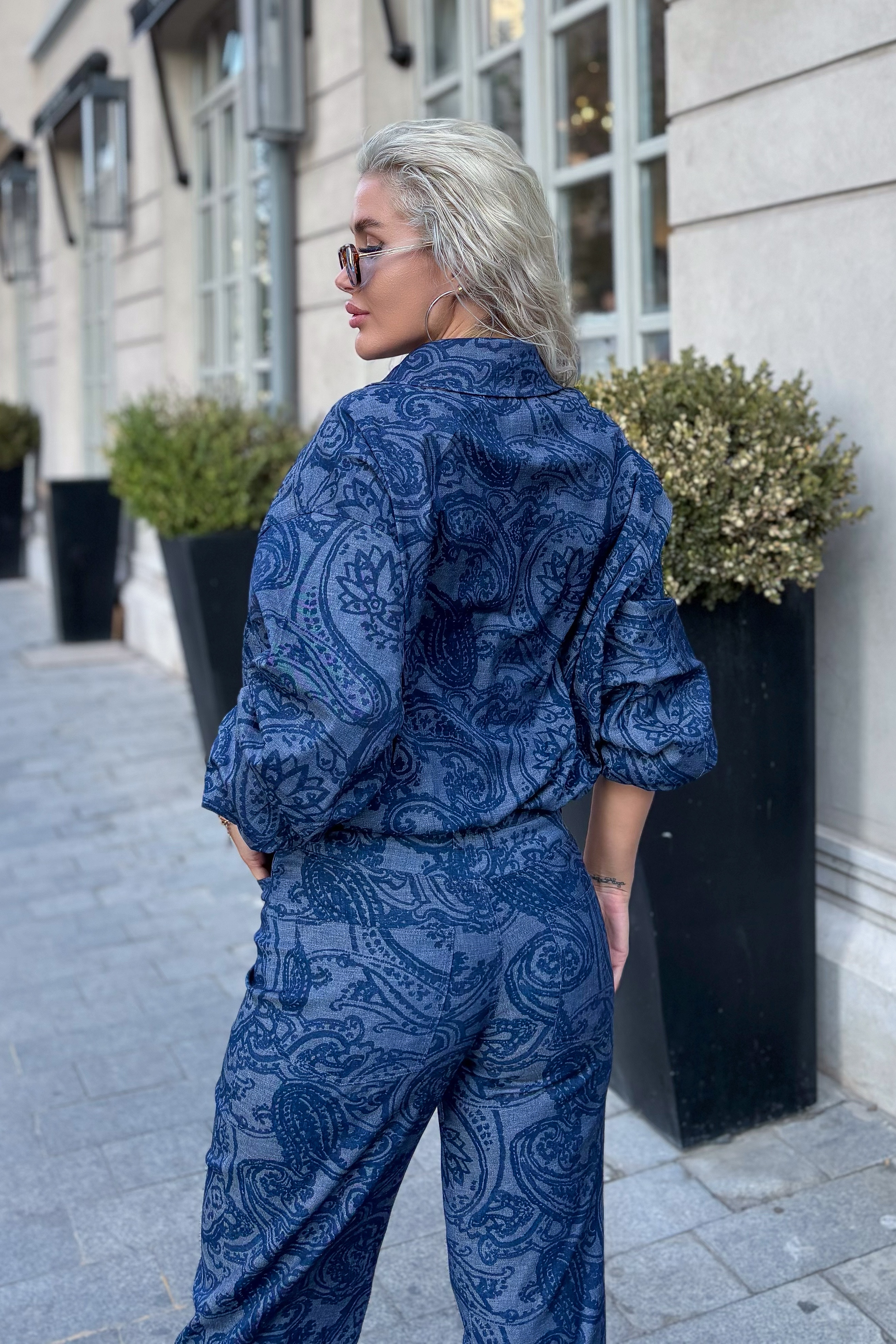 Navy Denim Takım