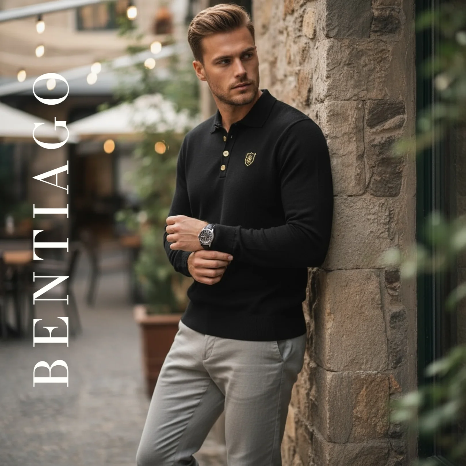 Arma Detaylı Siyah Premium Triko