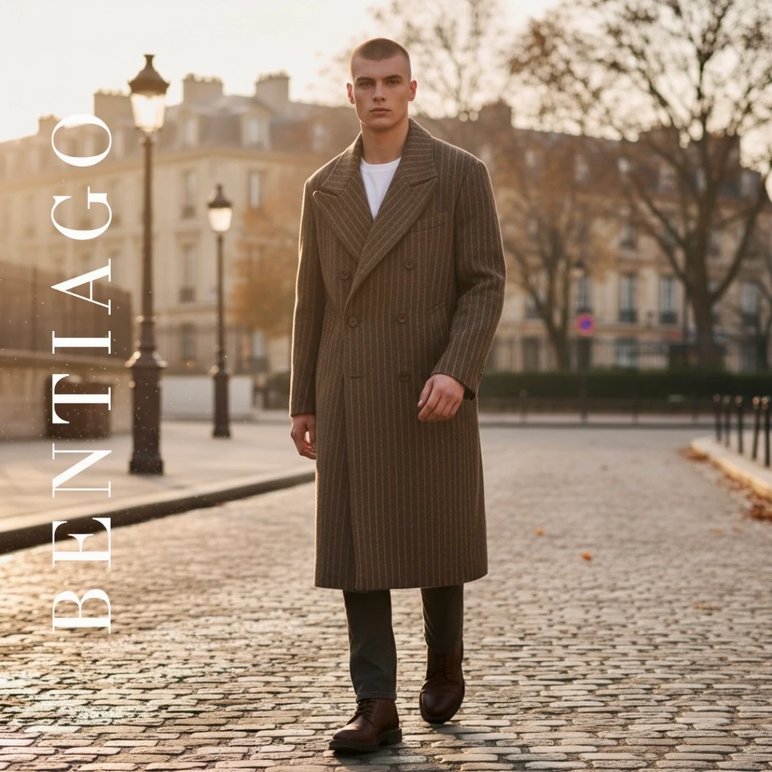 Kahverengi Kalın Kaşe Kaban