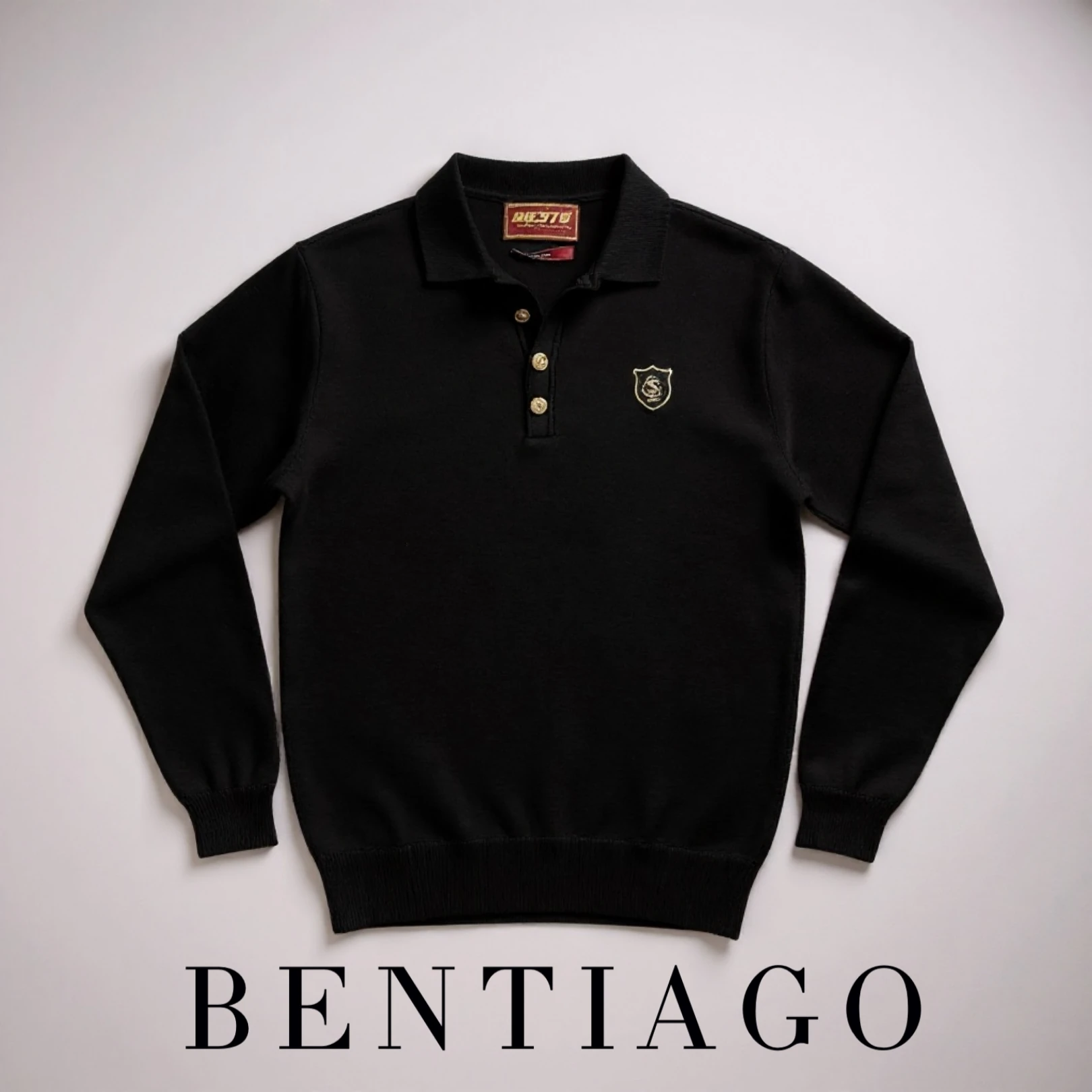 Arma Detaylı Siyah Premium Triko