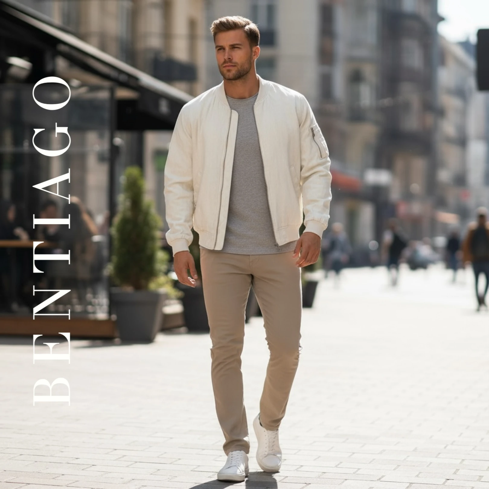 Kol Cebi Detaylı Kırık Beyaz Mevsimlik Ceket