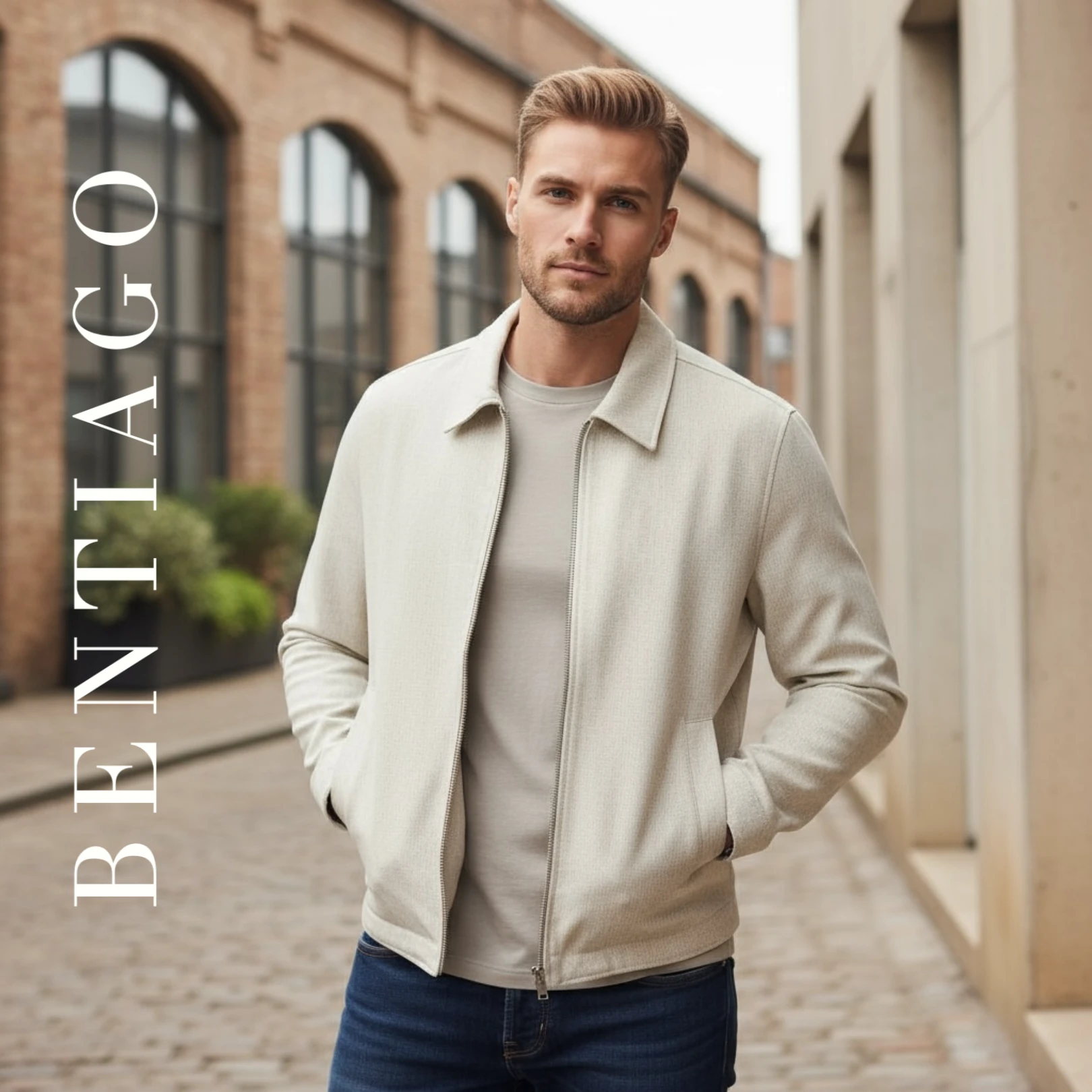 Mevsimlik Premium Ceket Kalın Kumaş (Bej)