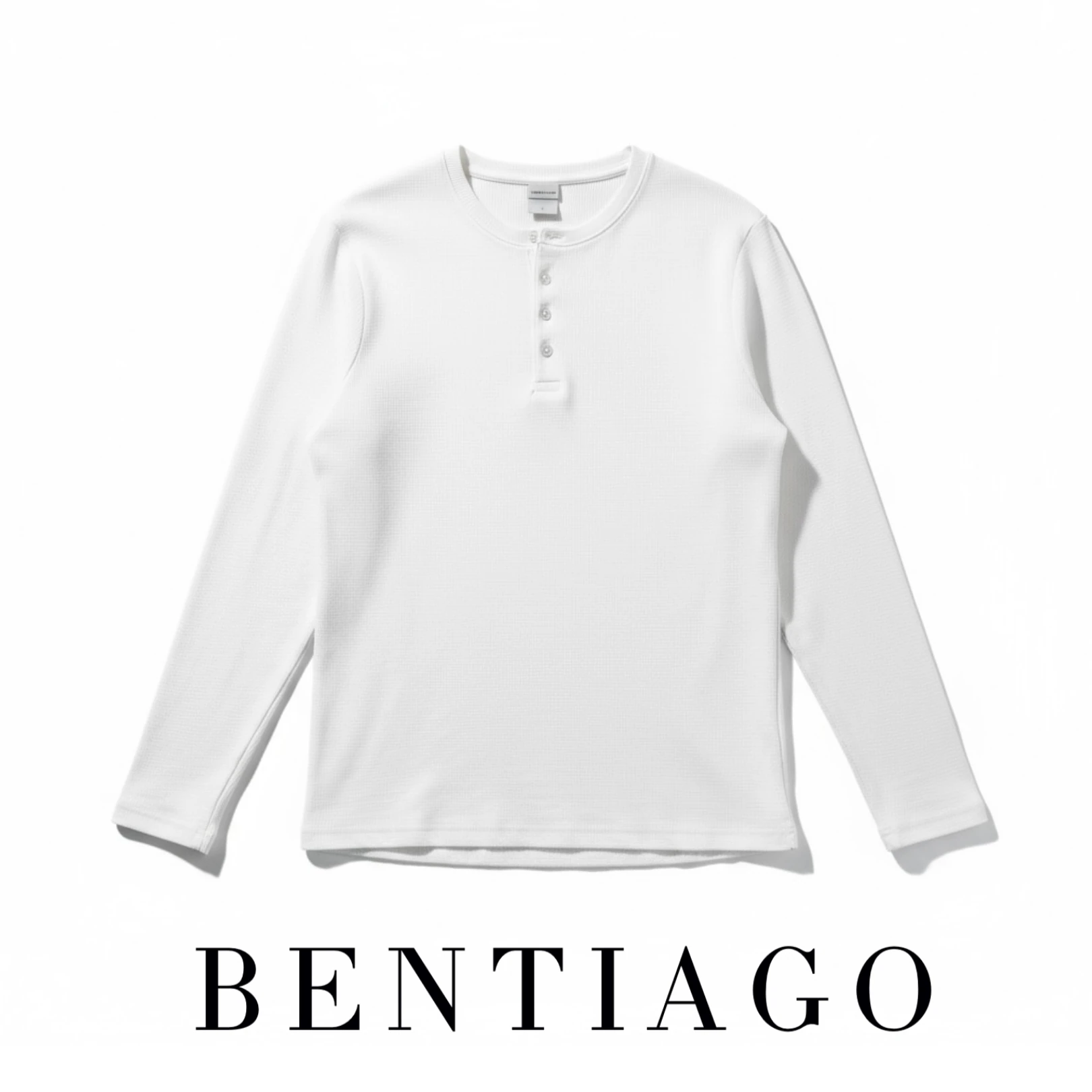 Düğmeli Yaka Uzun Kollu Beyaz Sweatshirt