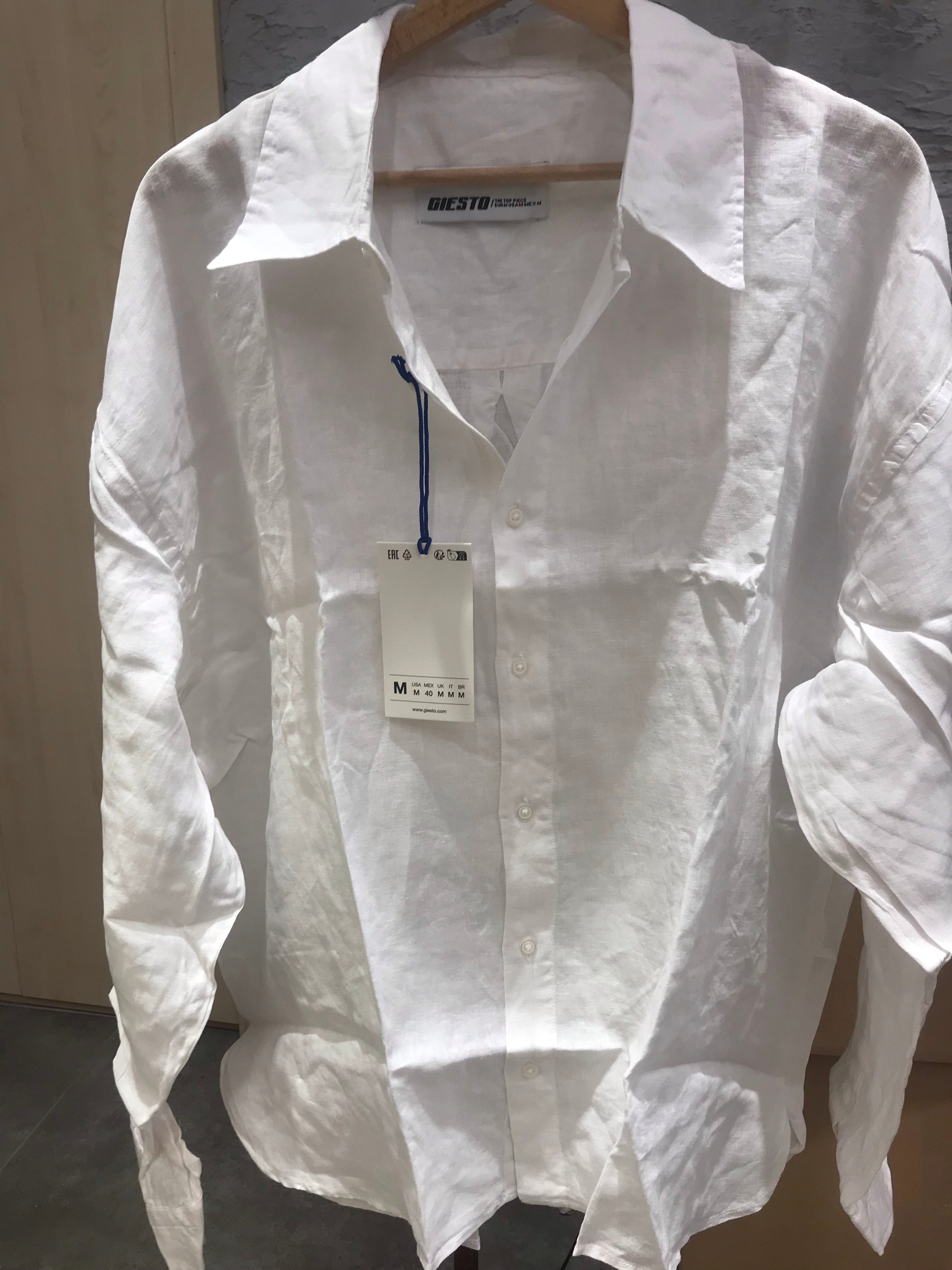 Giesto Beyaz Keten Gomlek G5465