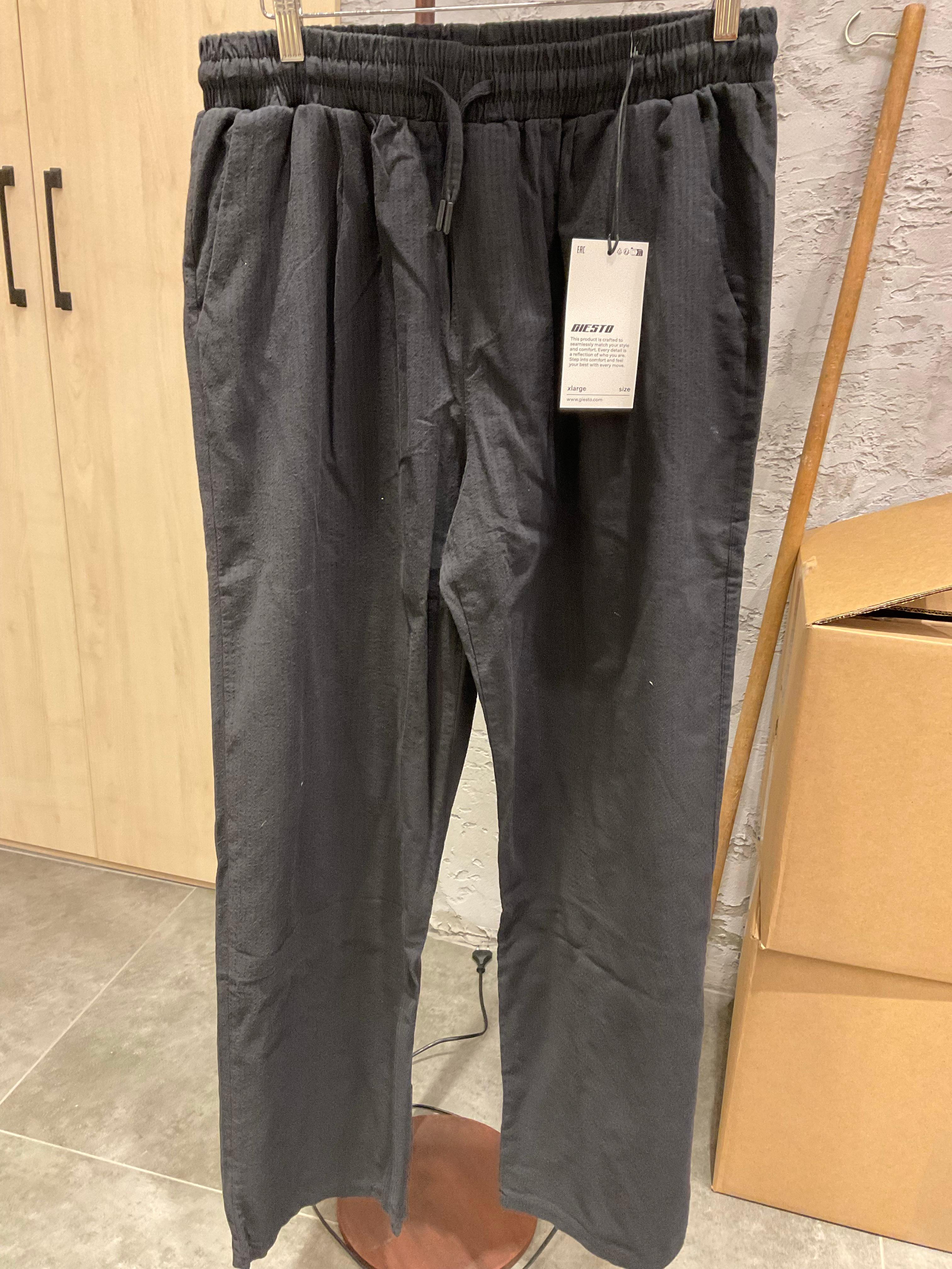 Giesto Siyah Keten Pantolon G5232-24