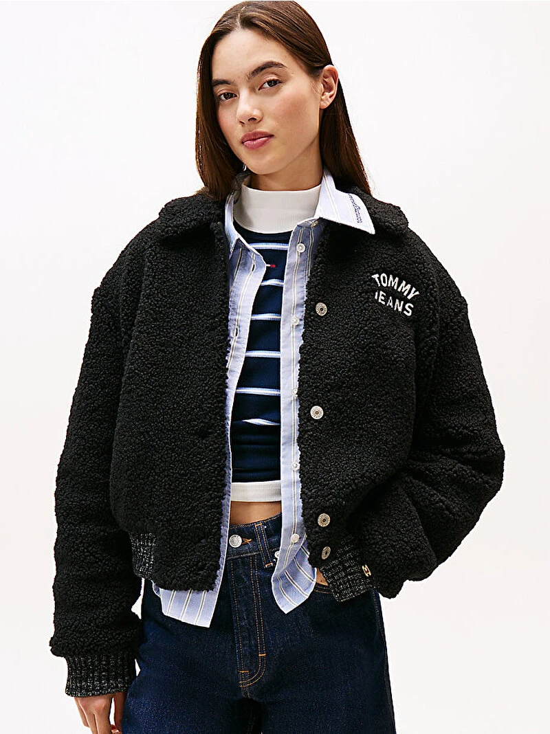 Kadın Tjw Teddy Varsity Bomber Ceket