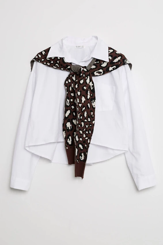 BEYAZ-KAHVE GÖMLEK TAKIM