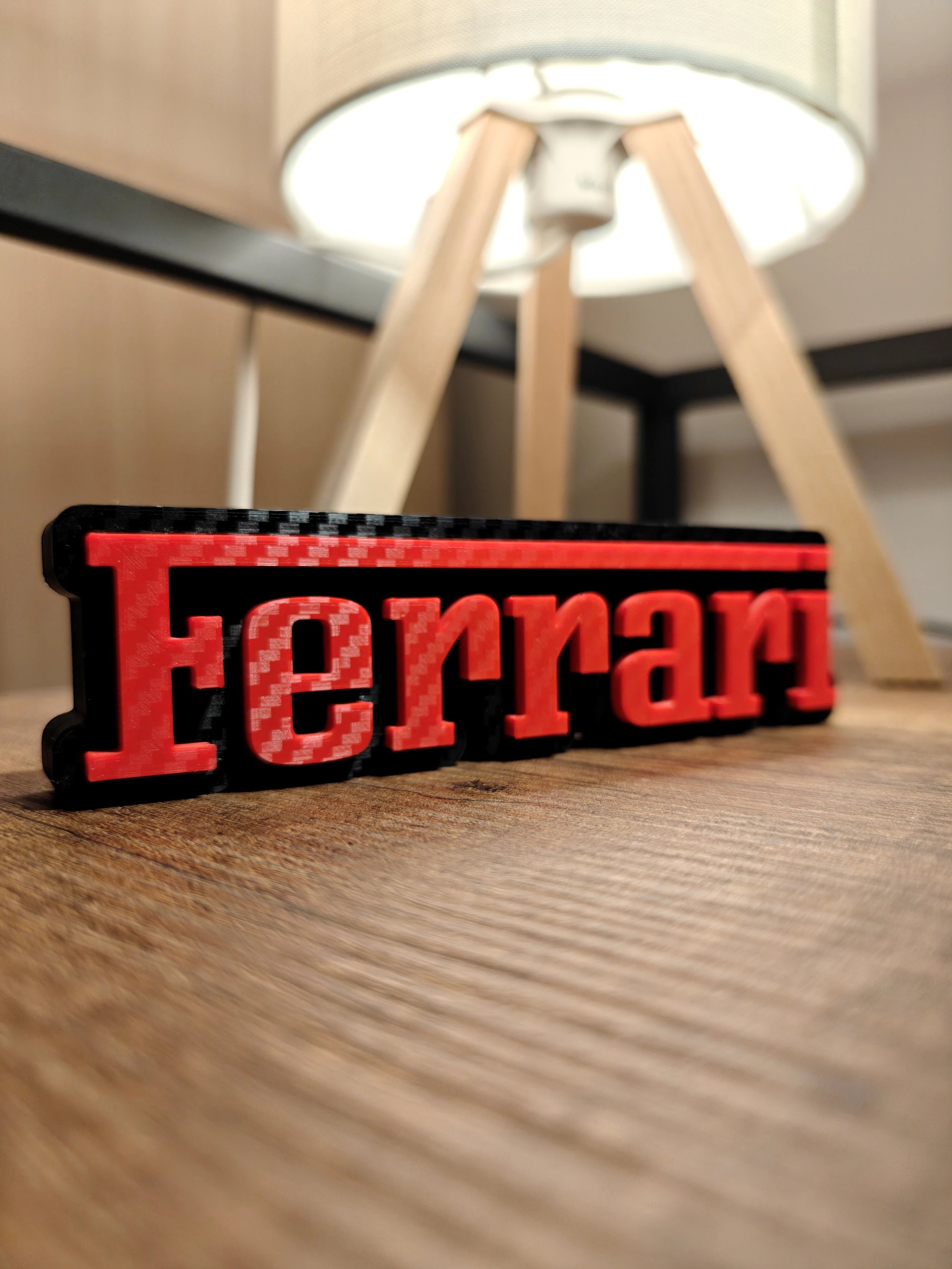  F1 - Ferrari Logo Karbon Fiber Dekor