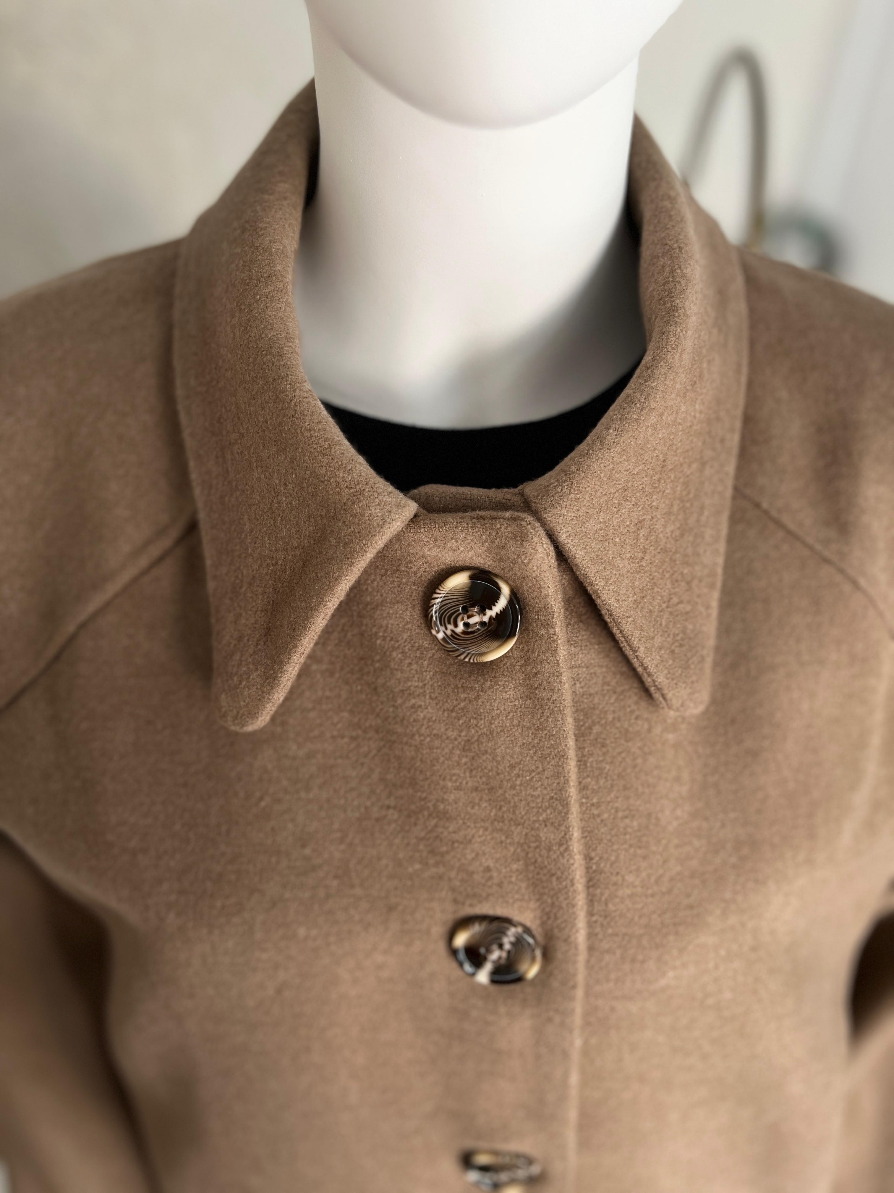 Vizon Reglan Kol Oversize Kaşe Kaban