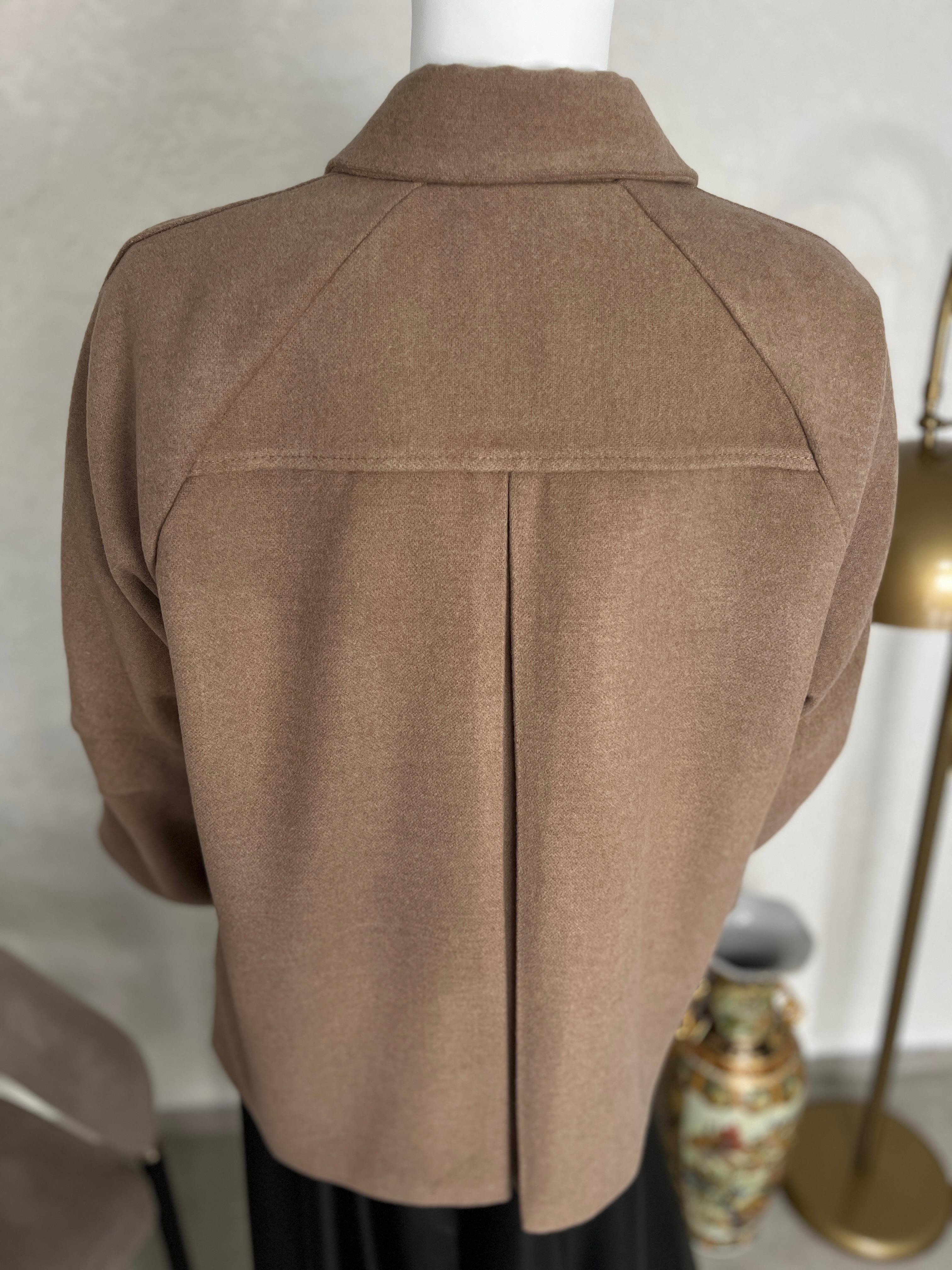 Vizon Reglan Kol Oversize Kaşe Kaban