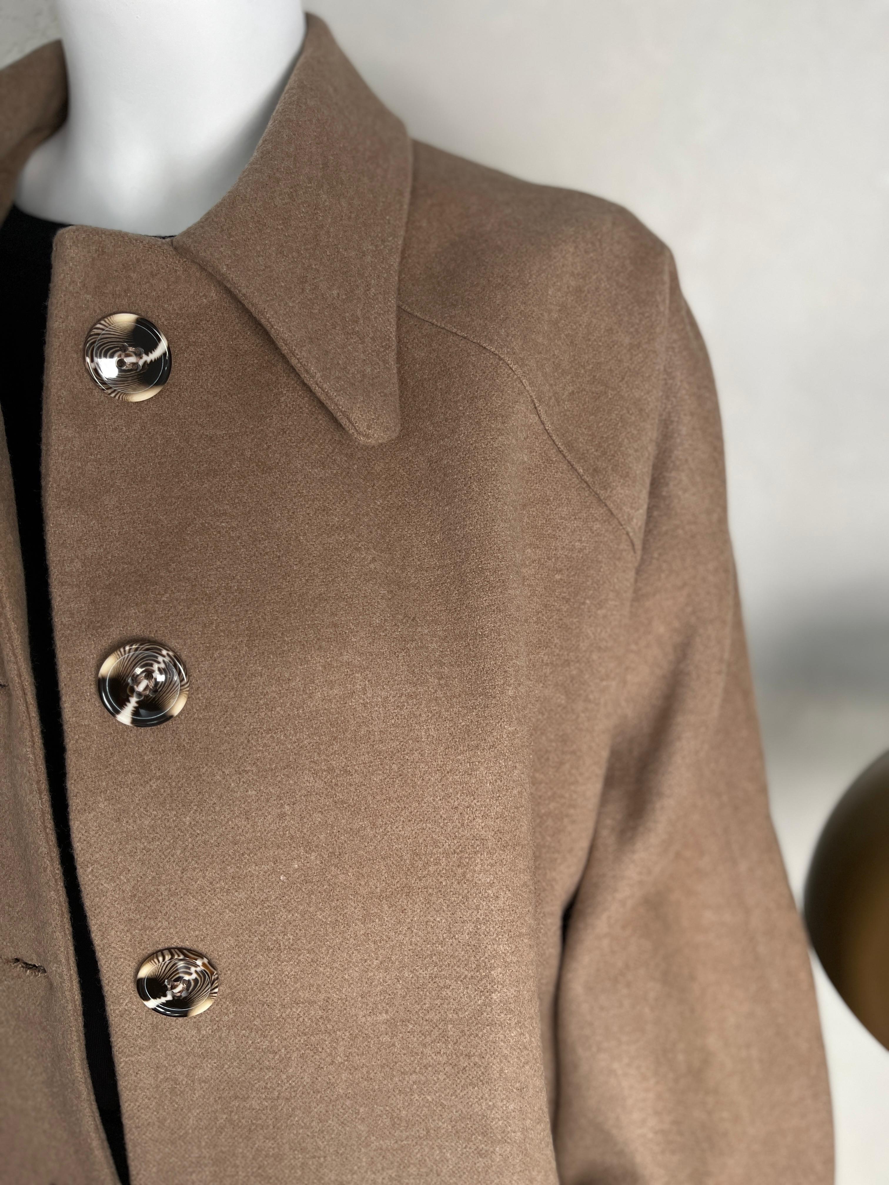 Vizon Reglan Kol Oversize Kaşe Kaban