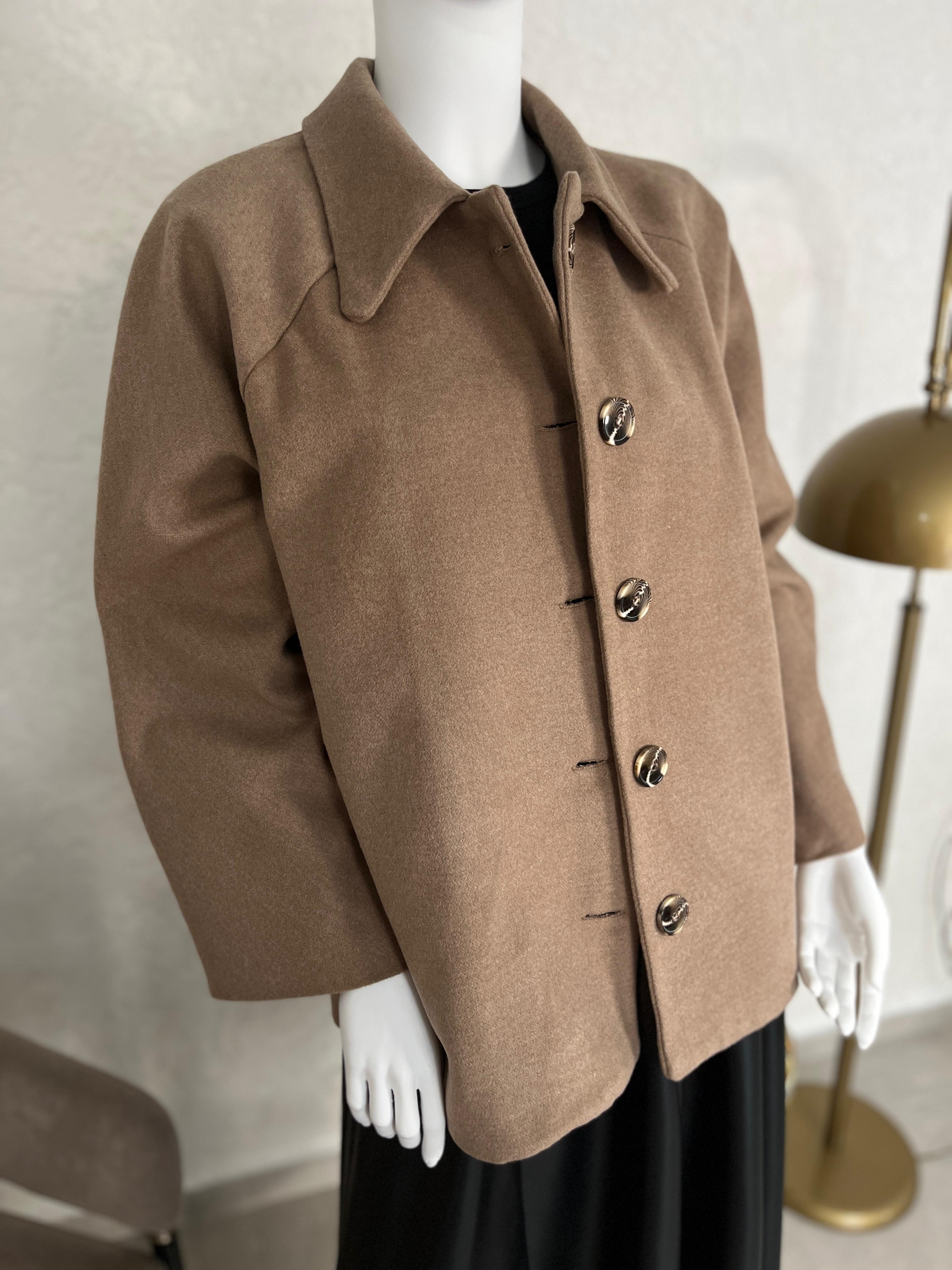 Vizon Reglan Kol Oversize Kaşe Kaban