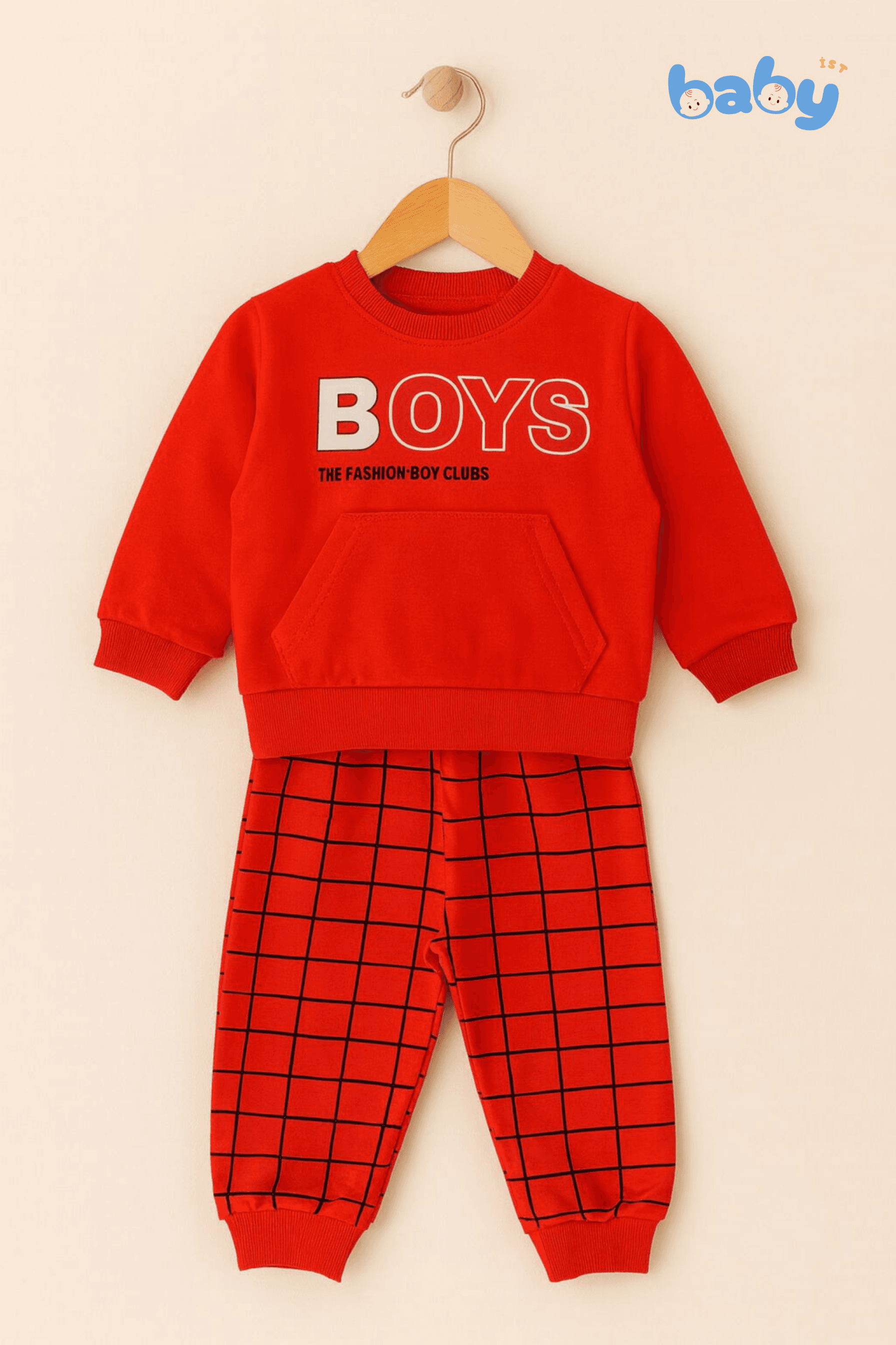 Çizgili Boys Baskılı Bebek Takımı