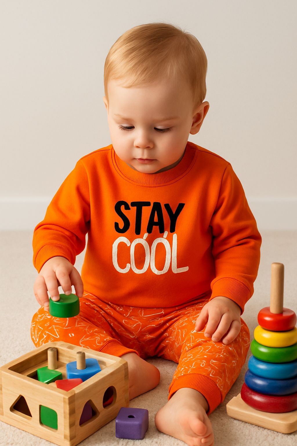 2 İP Stay Cool Baskılı Erkek Bebek Takım