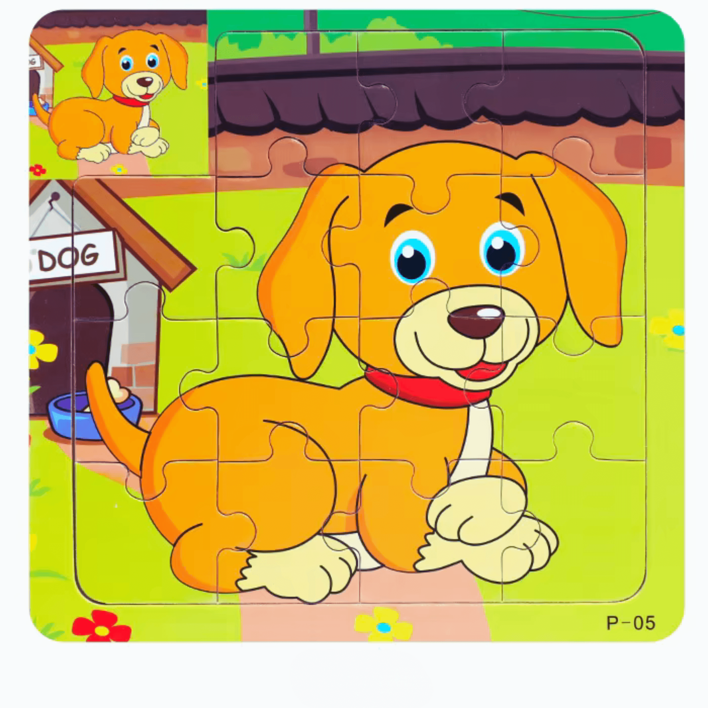 Köpek Desenli Montessori Ahşap Yapboz