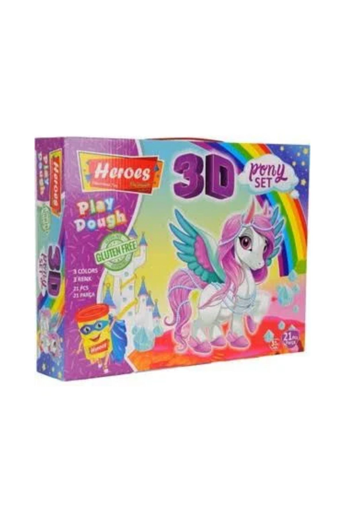 3D Pony Seti Kutulu Oyun Hamuru Seti